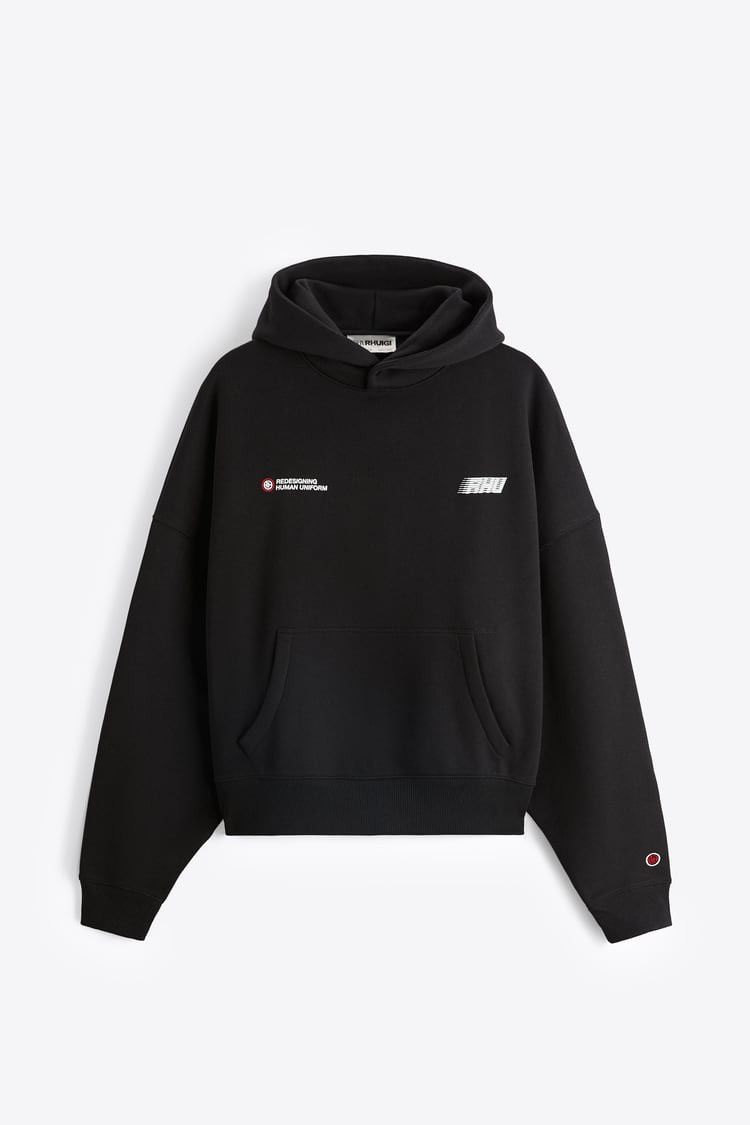RHUDE x Zara NEW black logo hoodie sweatshirt