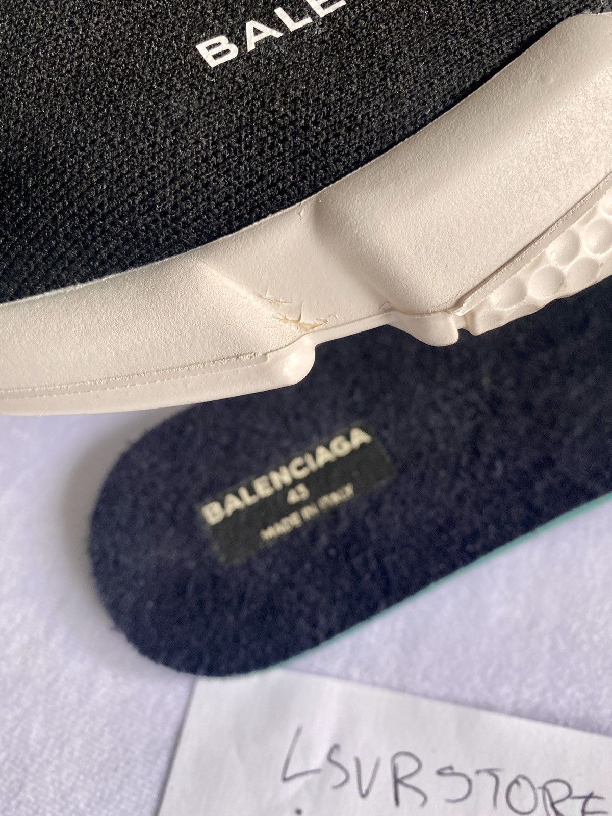 Balenciaga Speed Trainer Black 43 OG - USED* Size US 10 / EU 43 - 15 Thumbnail