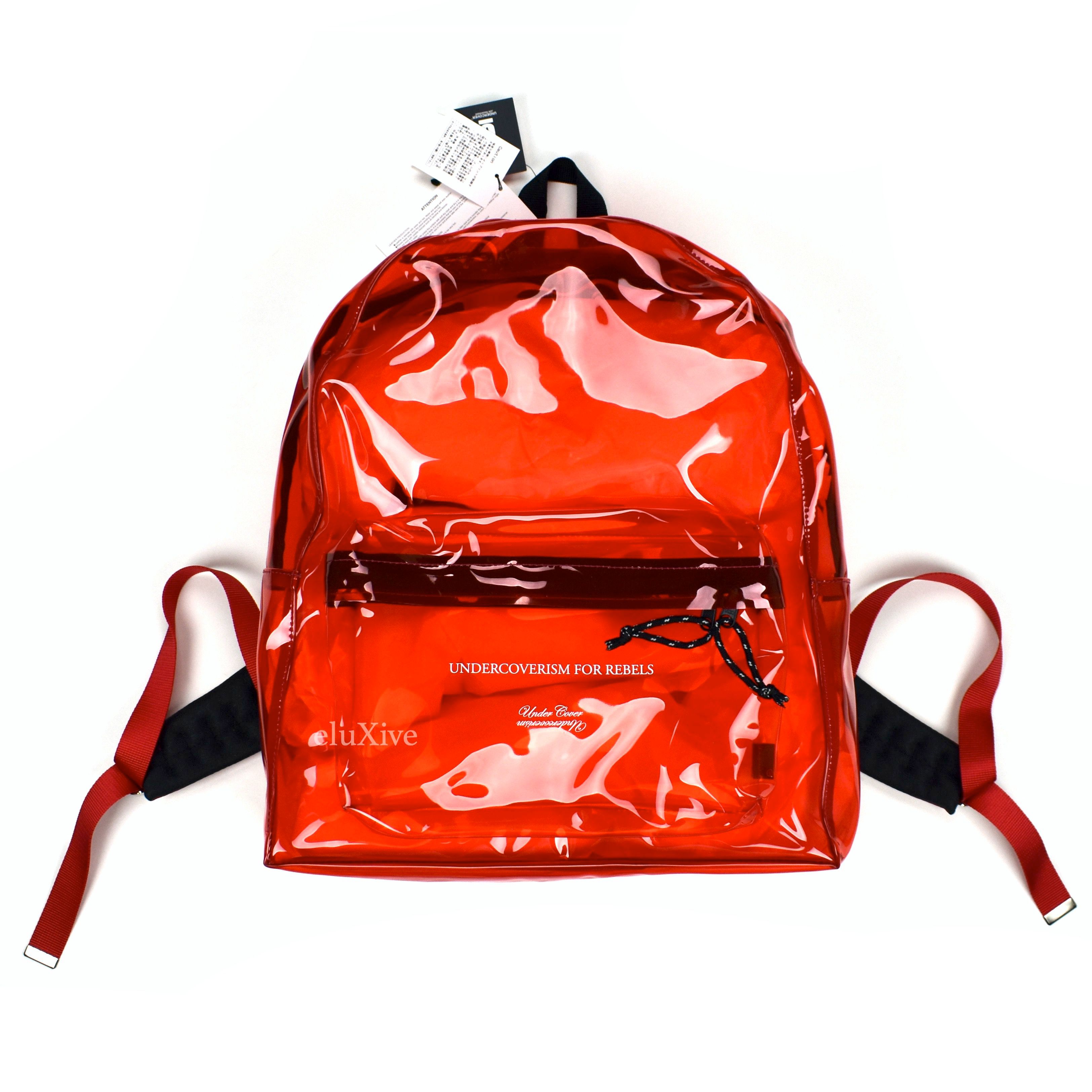 Pre-owned Undercover Ism For Rebels Transparent Clear Red Backpack Nwt