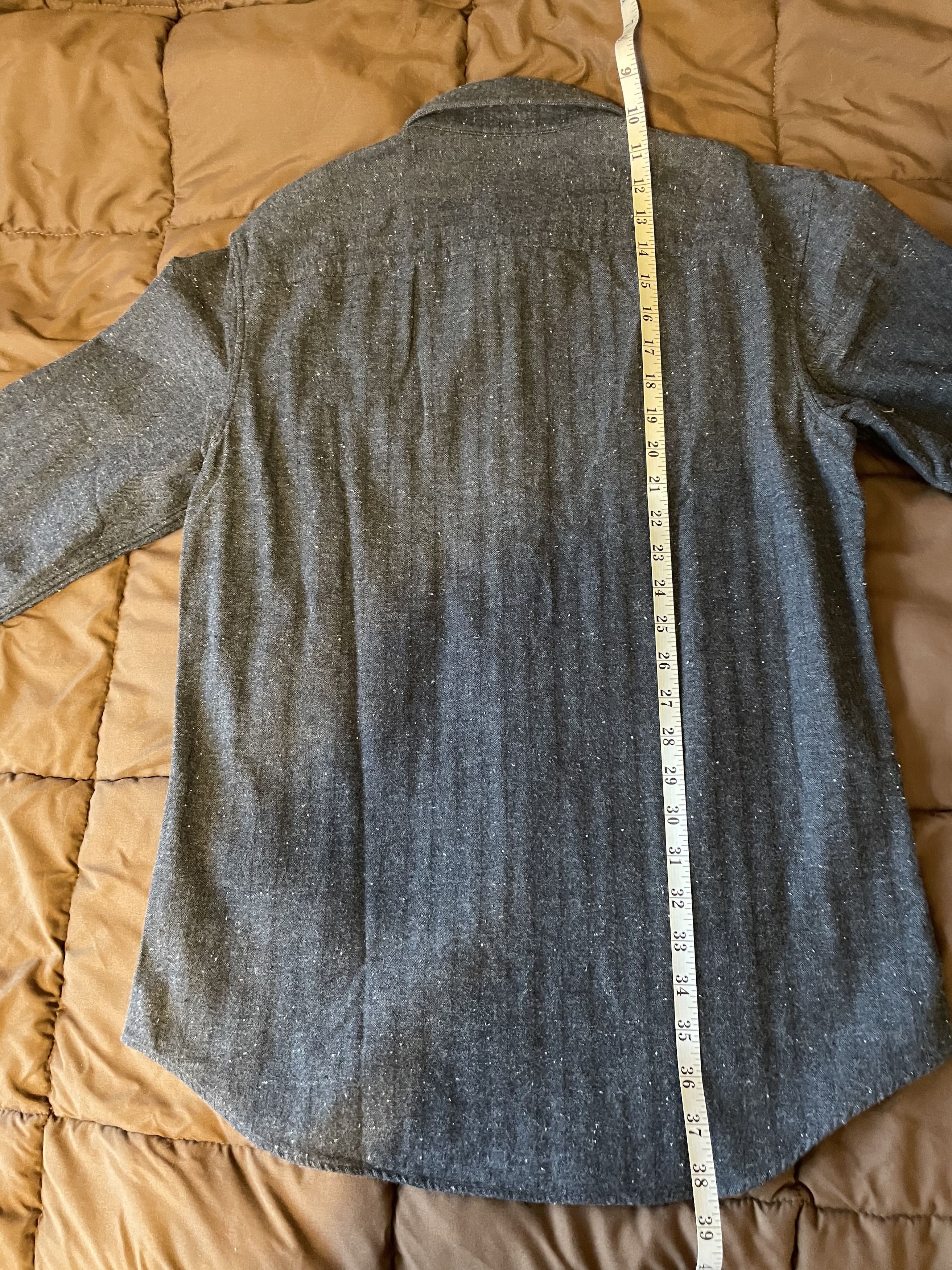 Club Monaco Donegal Herringbone Speckled Button Down - Midnight Blue Size US S / EU 44-46 / 1 - 7 Thumbnail