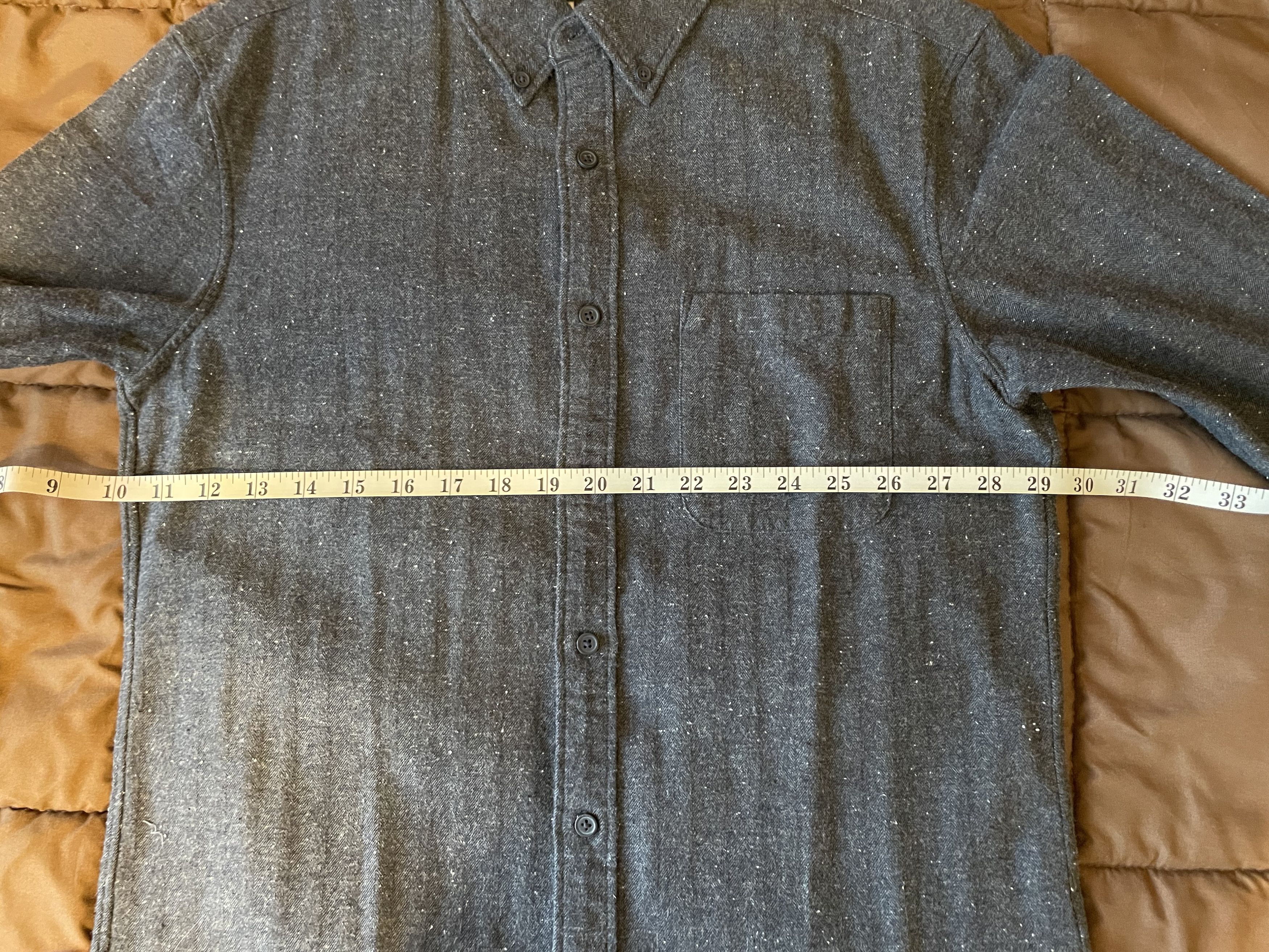 Club Monaco Donegal Herringbone Speckled Button Down - Midnight Blue Size US S / EU 44-46 / 1 - 5 Thumbnail