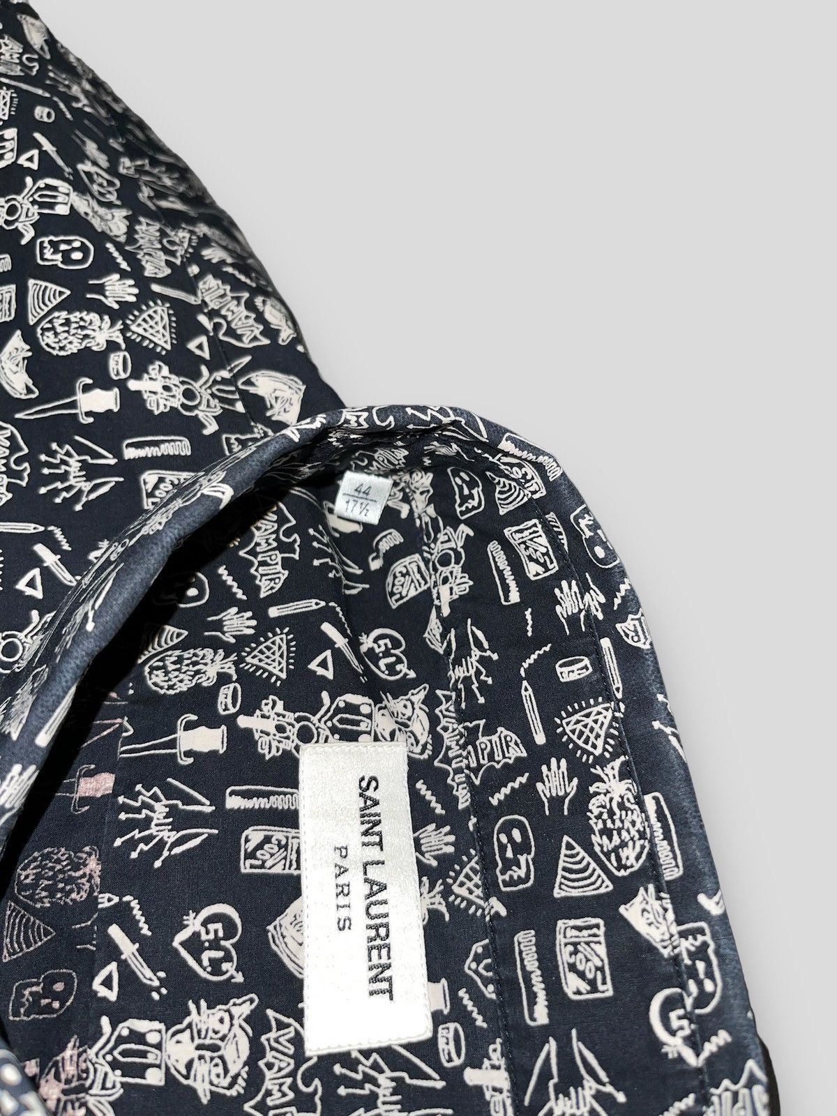 Saint Laurent Paris FW14 Saint Laurent Hunx Doodle Sketch Notebook Shirt Size US XL / EU 56 / 4 - 11 Thumbnail