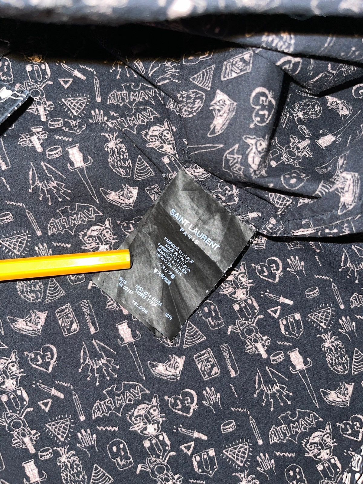 Saint Laurent Paris FW14 Saint Laurent Hunx Doodle Sketch Notebook Shirt Size US XL / EU 56 / 4 - 12 Thumbnail