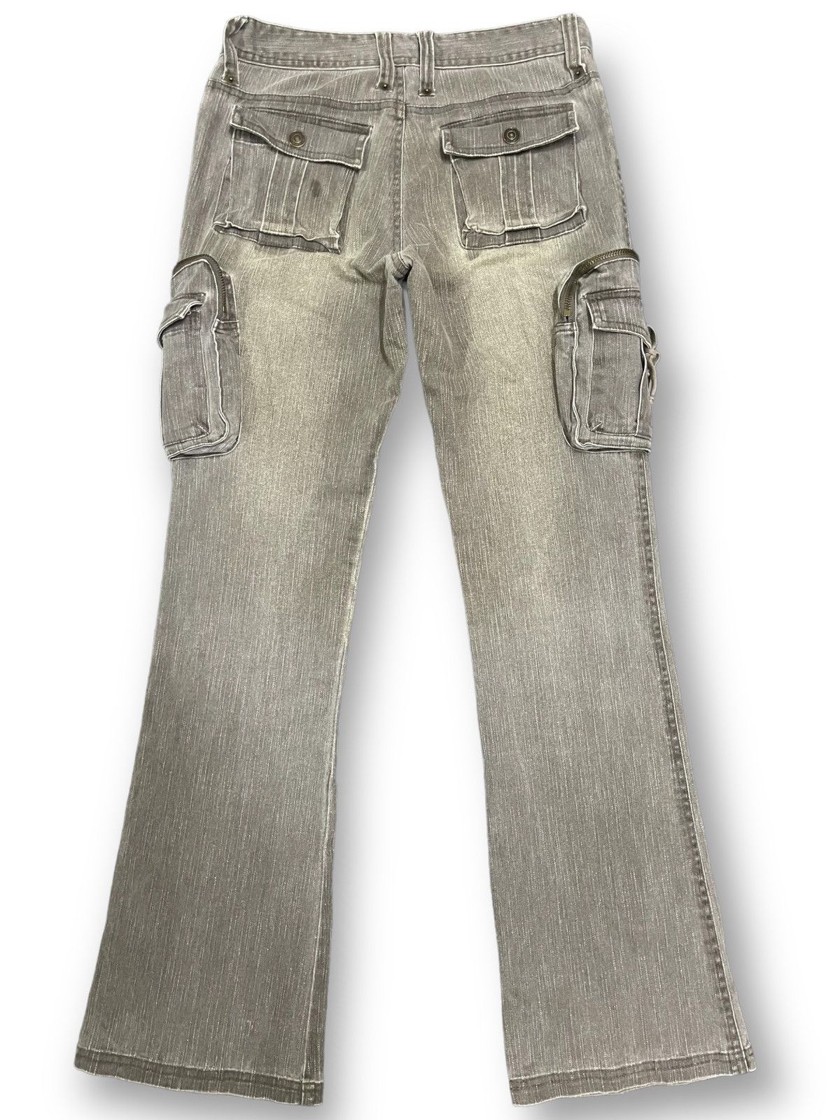 Hysteric Glamour Vintage Japanese Brand Multi Pocket Cargo Flare Jeans Size US 28 / EU 44 - 3 Thumbnail