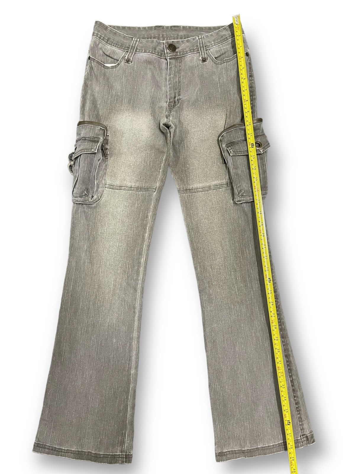 Hysteric Glamour Vintage Japanese Brand Multi Pocket Cargo Flare Jeans Size US 28 / EU 44 - 11 Thumbnail