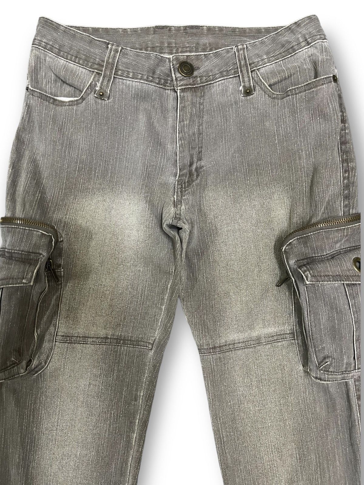 Hysteric Glamour Vintage Japanese Brand Multi Pocket Cargo Flare Jeans Size US 28 / EU 44 - 4 Thumbnail