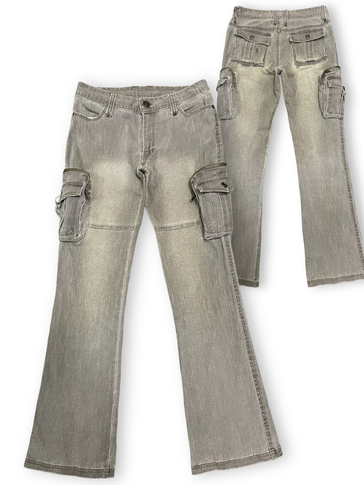 Hysteric Glamour Vintage Japanese Brand Multi Pocket Cargo Flare Jeans Size US 28 / EU 44 - 1 Thumbnail