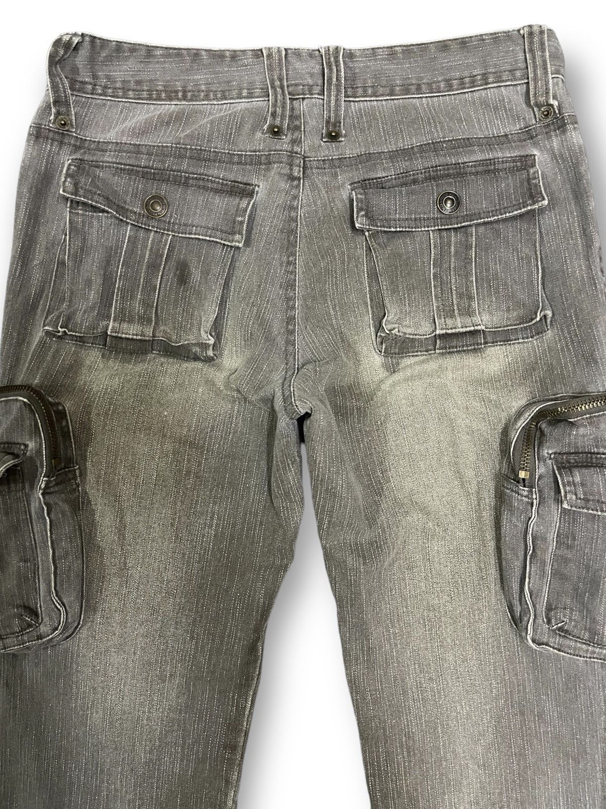 Hysteric Glamour Vintage Japanese Brand Multi Pocket Cargo Flare Jeans Size US 28 / EU 44 - 5 Thumbnail