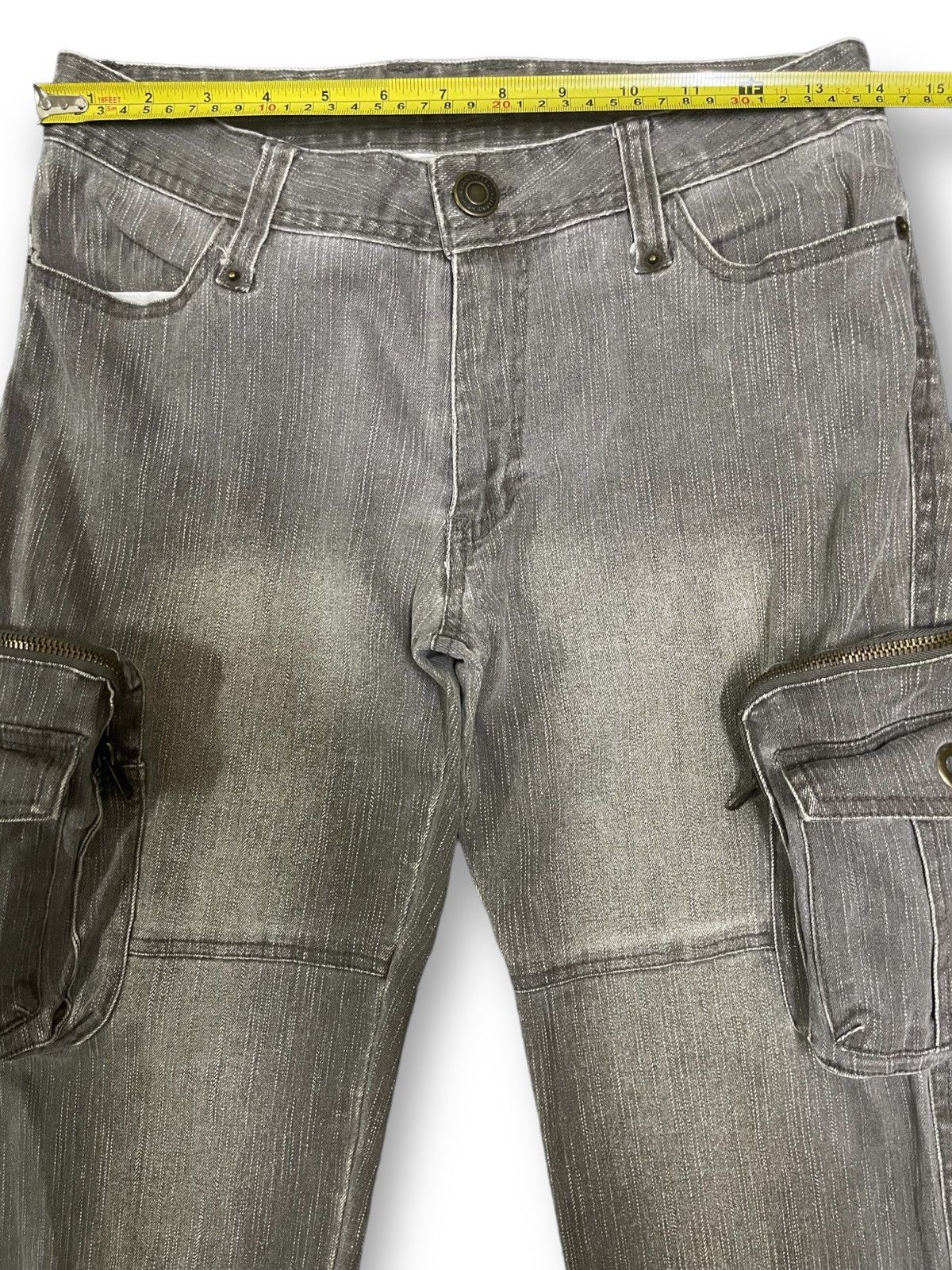 Hysteric Glamour Vintage Japanese Brand Multi Pocket Cargo Flare Jeans Size US 28 / EU 44 - 10 Thumbnail