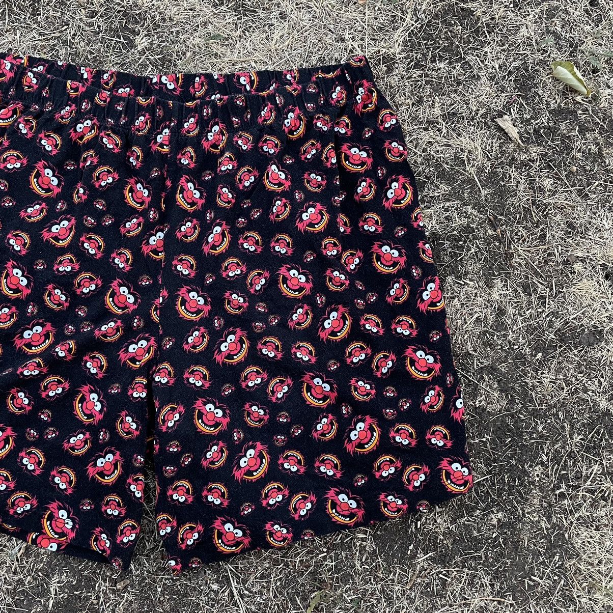 Beauty Beast Vintage 90s Elmo Monster Art American Shorts Streetwear Size US 32 / EU 48 - 2 Thumbnail