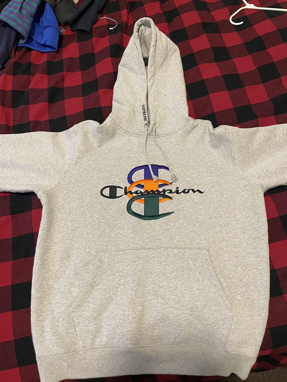 Grey Champion Stacked C Supreme Champion Stacked Hoodie
