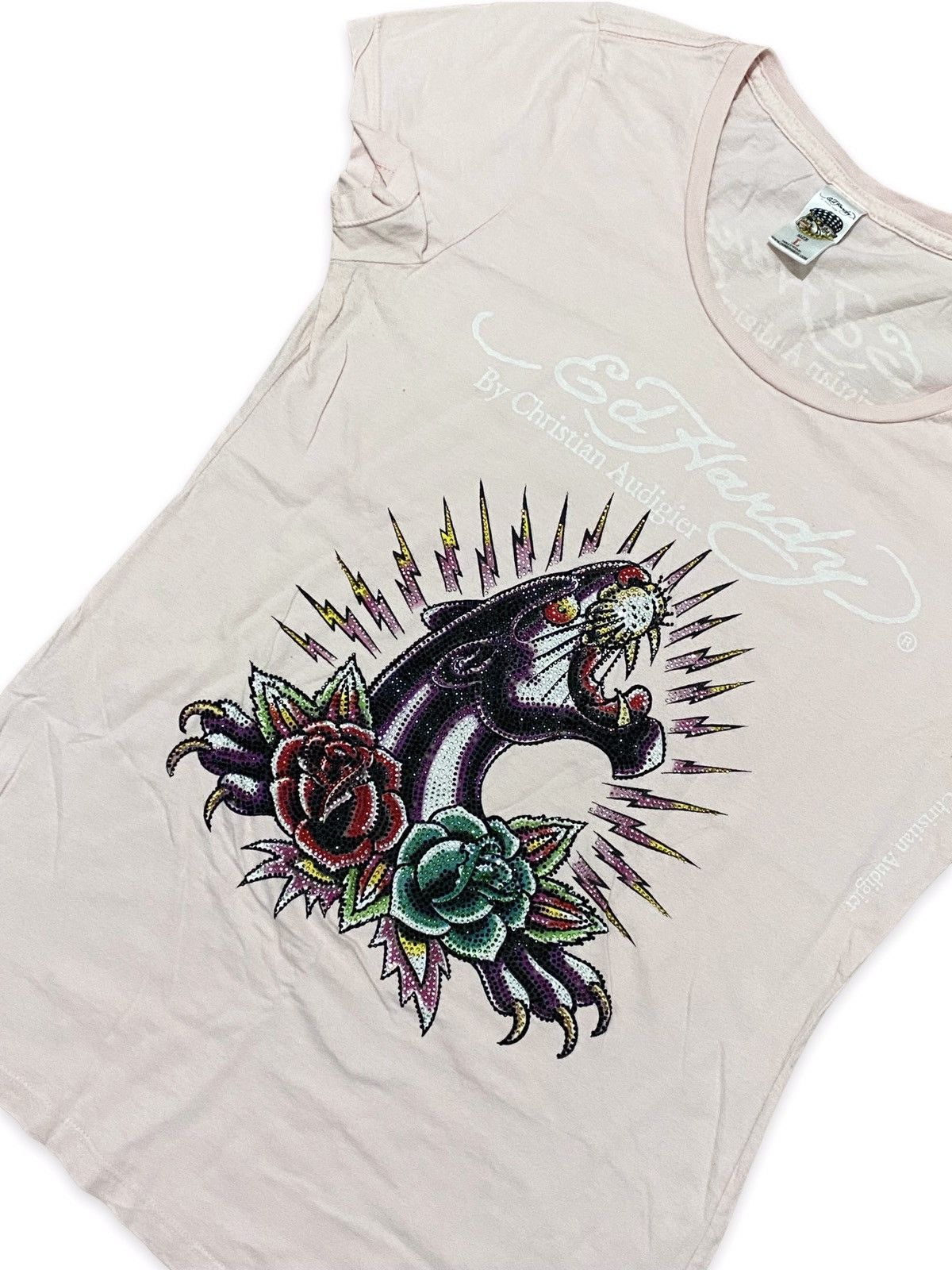 Ed Hardy Vintage y2k Ed hardy by Christian Audigier T shirt Size L / US 10 / IT 46 - 2 Thumbnail