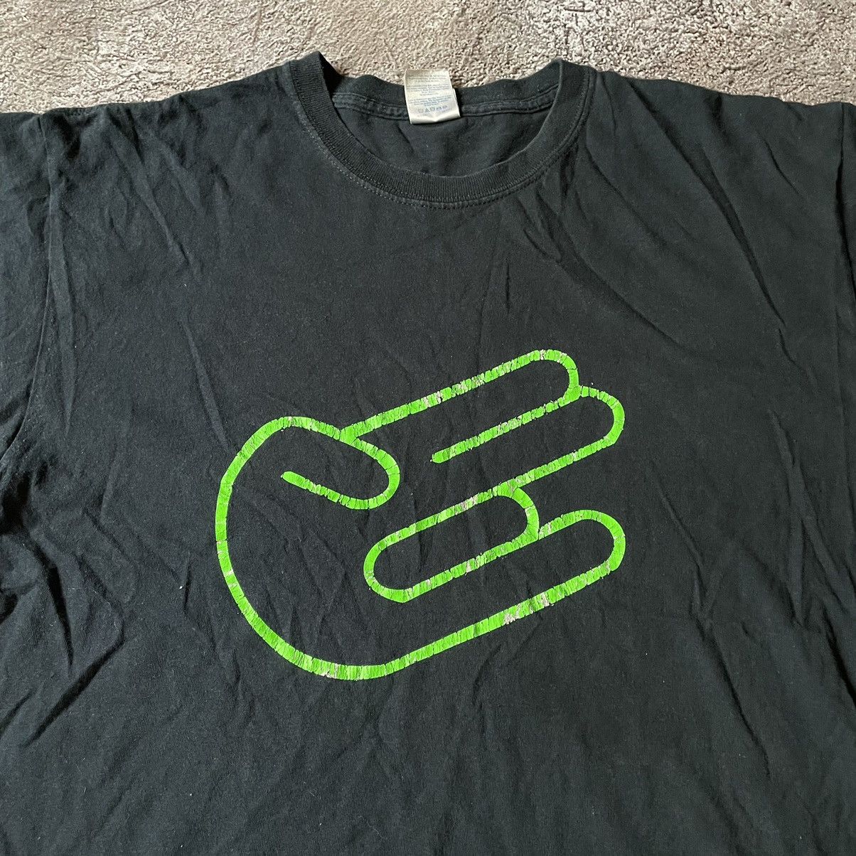 Vintage Vintage Y2K Neon Graphic Tee Black Oversized Skate Grunge XL Size US XL / EU 56 / 4 - 5 Thumbnail