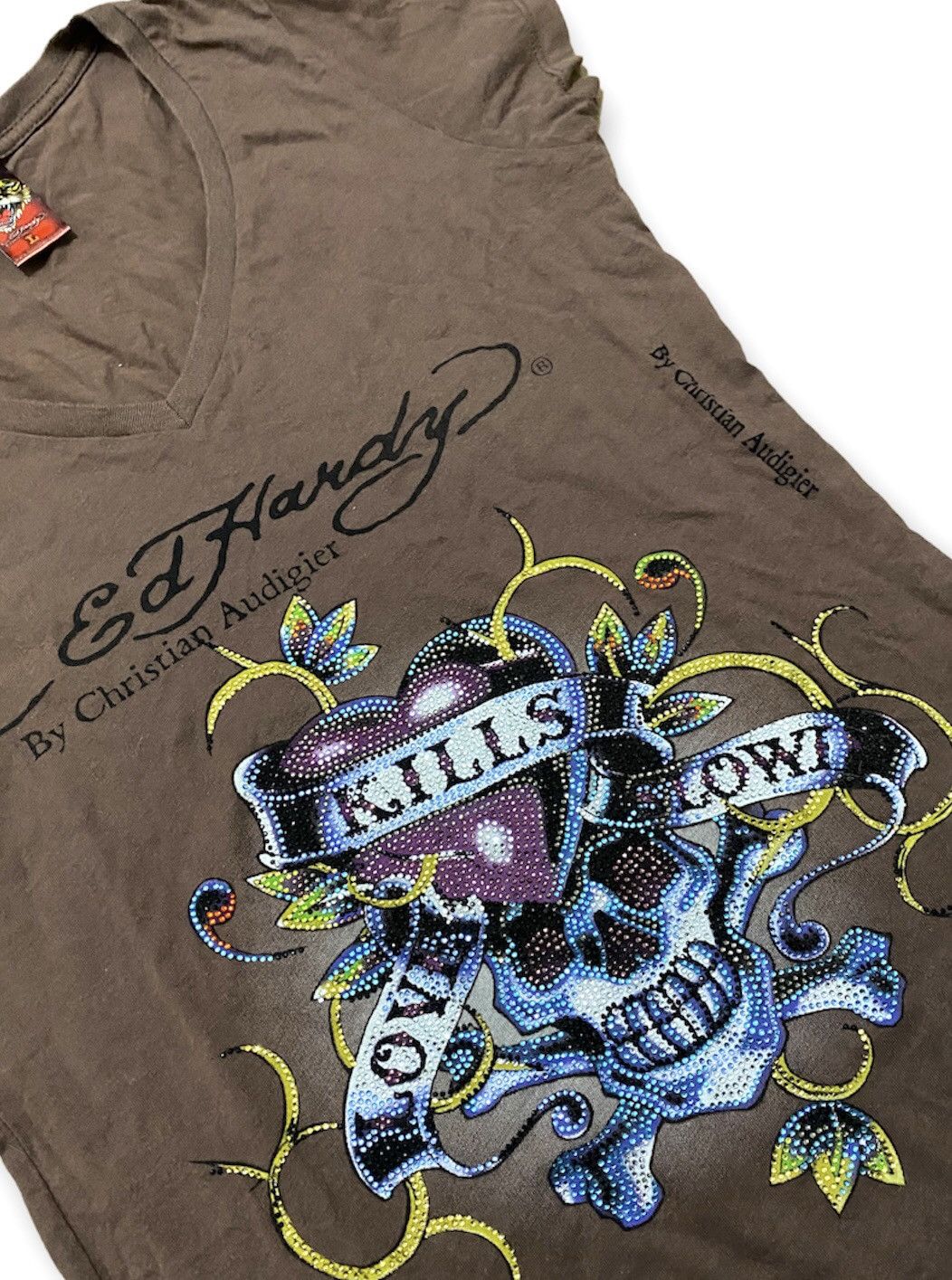 Ed Hardy Vintage y2k Ed hardy by Christian Audigier T shirt Size L / US 10 / IT 46 - 6 Thumbnail