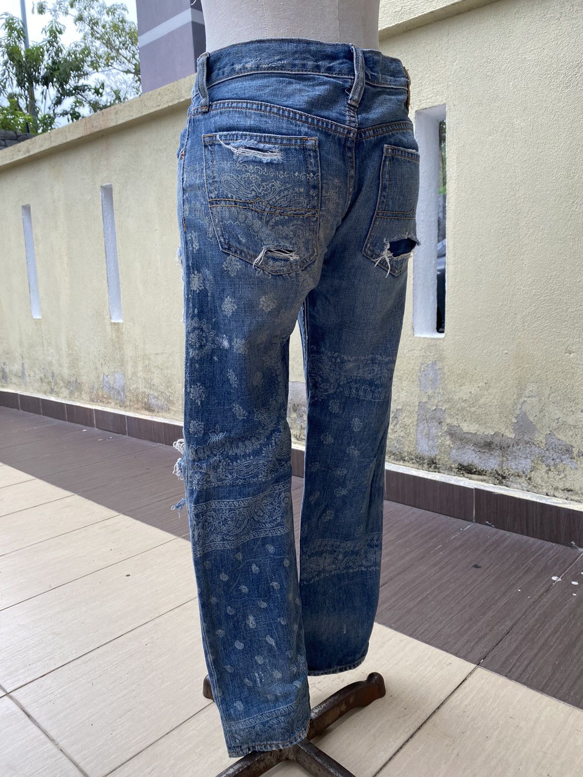 Denim & Supply Ralph Lauren × Vintage ripped bandana printed Size 25" / US 0 / IT 36 - 3 Thumbnail