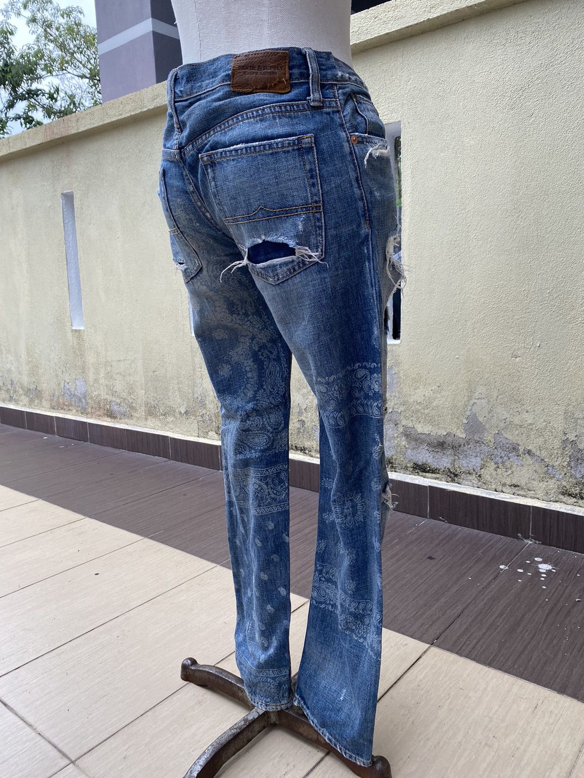 Denim & Supply Ralph Lauren × Vintage ripped bandana printed Size 25" / US 0 / IT 36 - 4 Thumbnail
