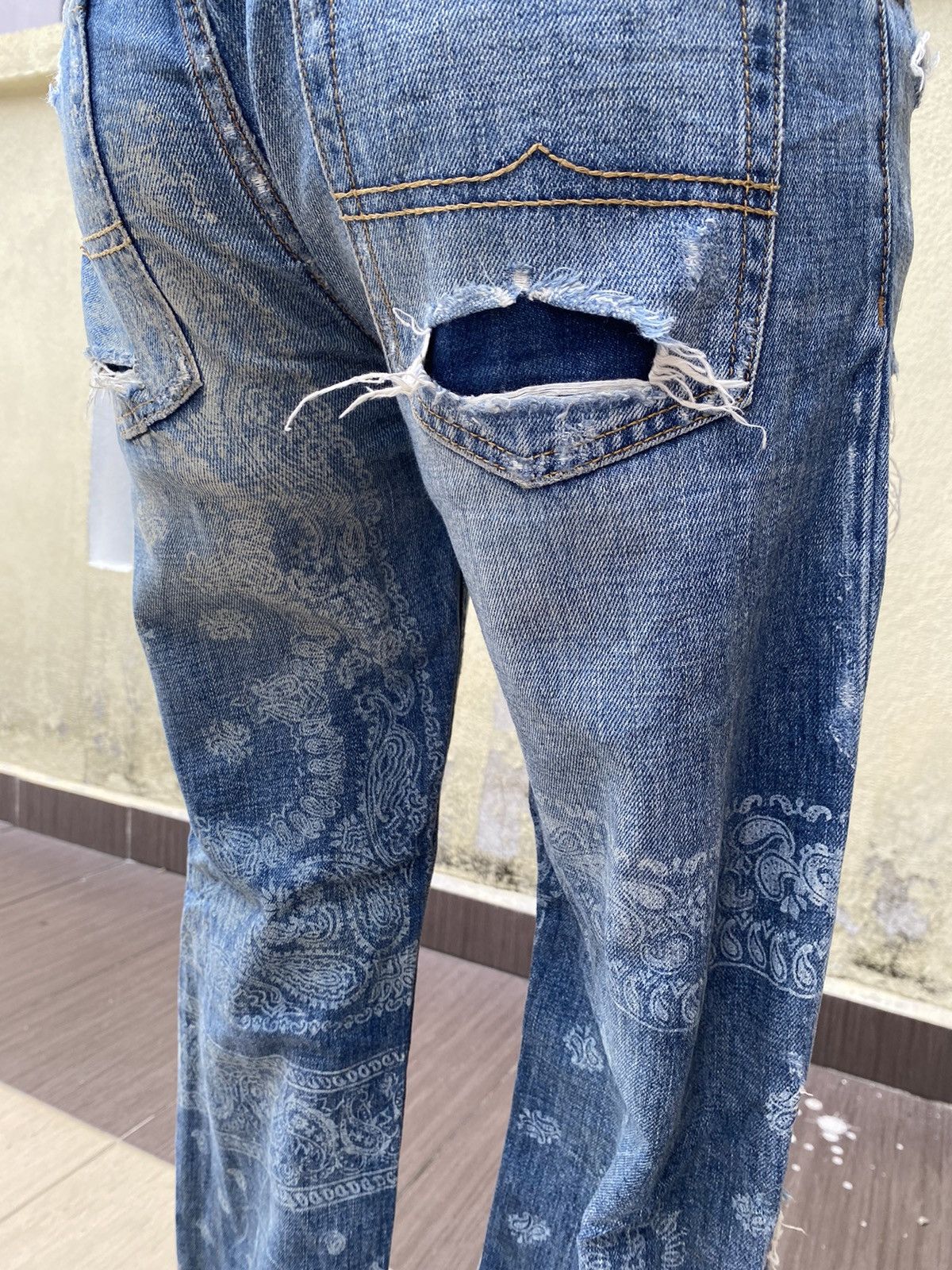 Denim & Supply Ralph Lauren × Vintage ripped bandana printed Size 25" / US 0 / IT 36 - 6 Thumbnail