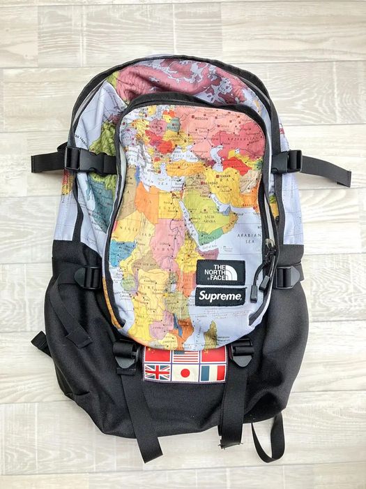 Supreme tnf cheap map backpack