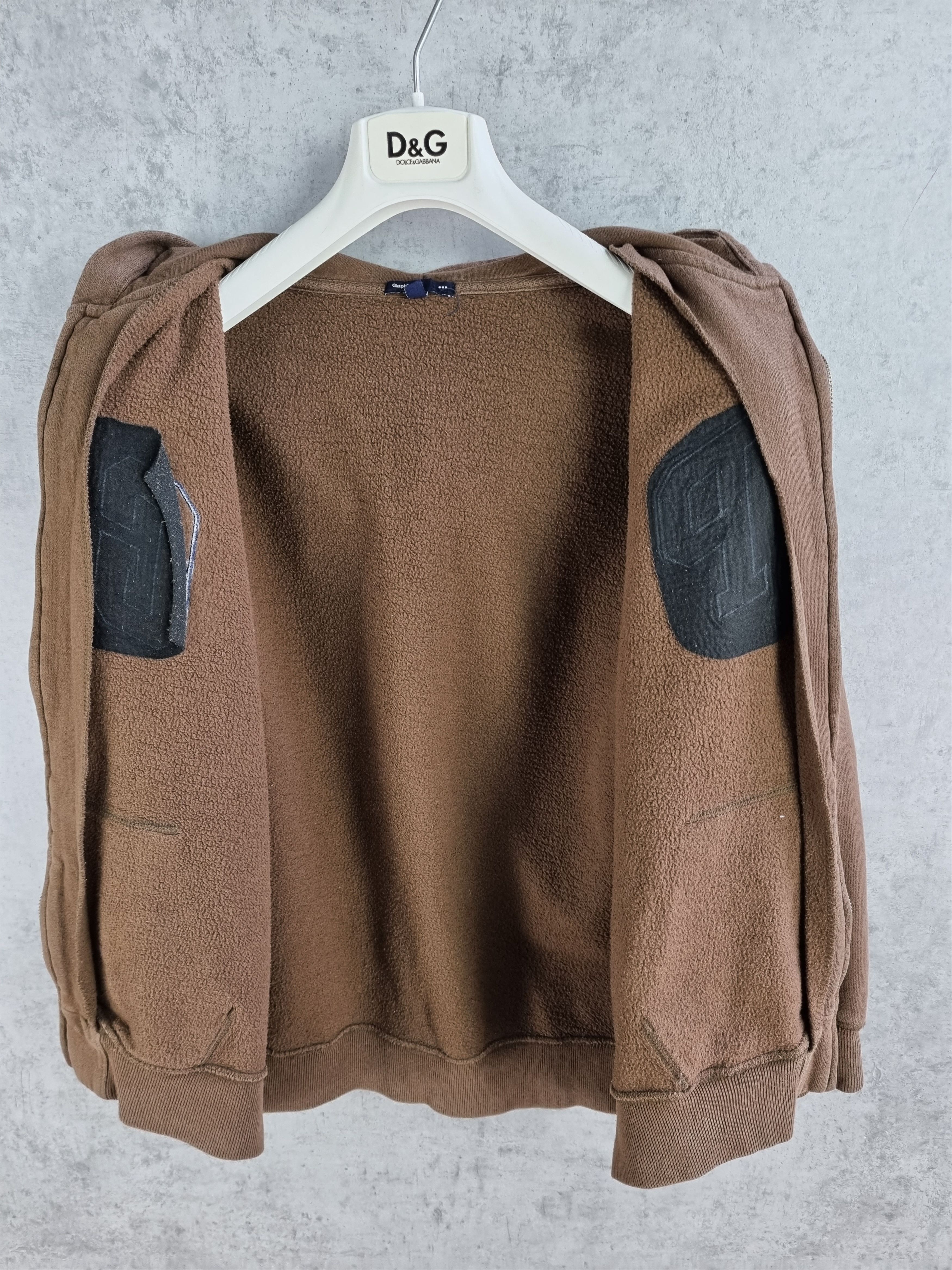 Gap Vintage GAP Spell out Logo Zip up Hoodie Brown Size US S / EU 44-46 / 1 - 5 Thumbnail