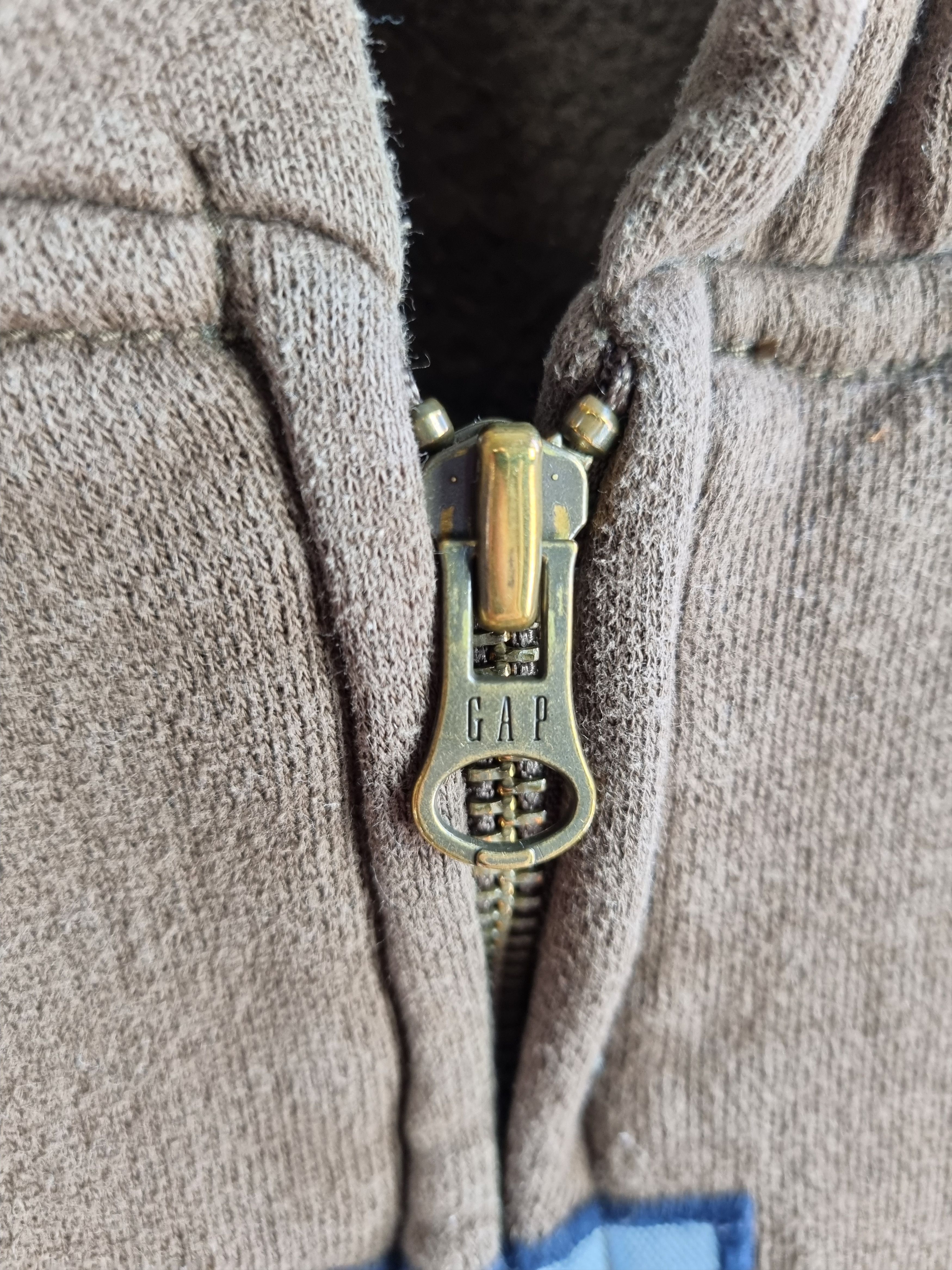 Gap Vintage GAP Spell out Logo Zip up Hoodie Brown Size US S / EU 44-46 / 1 - 10 Thumbnail