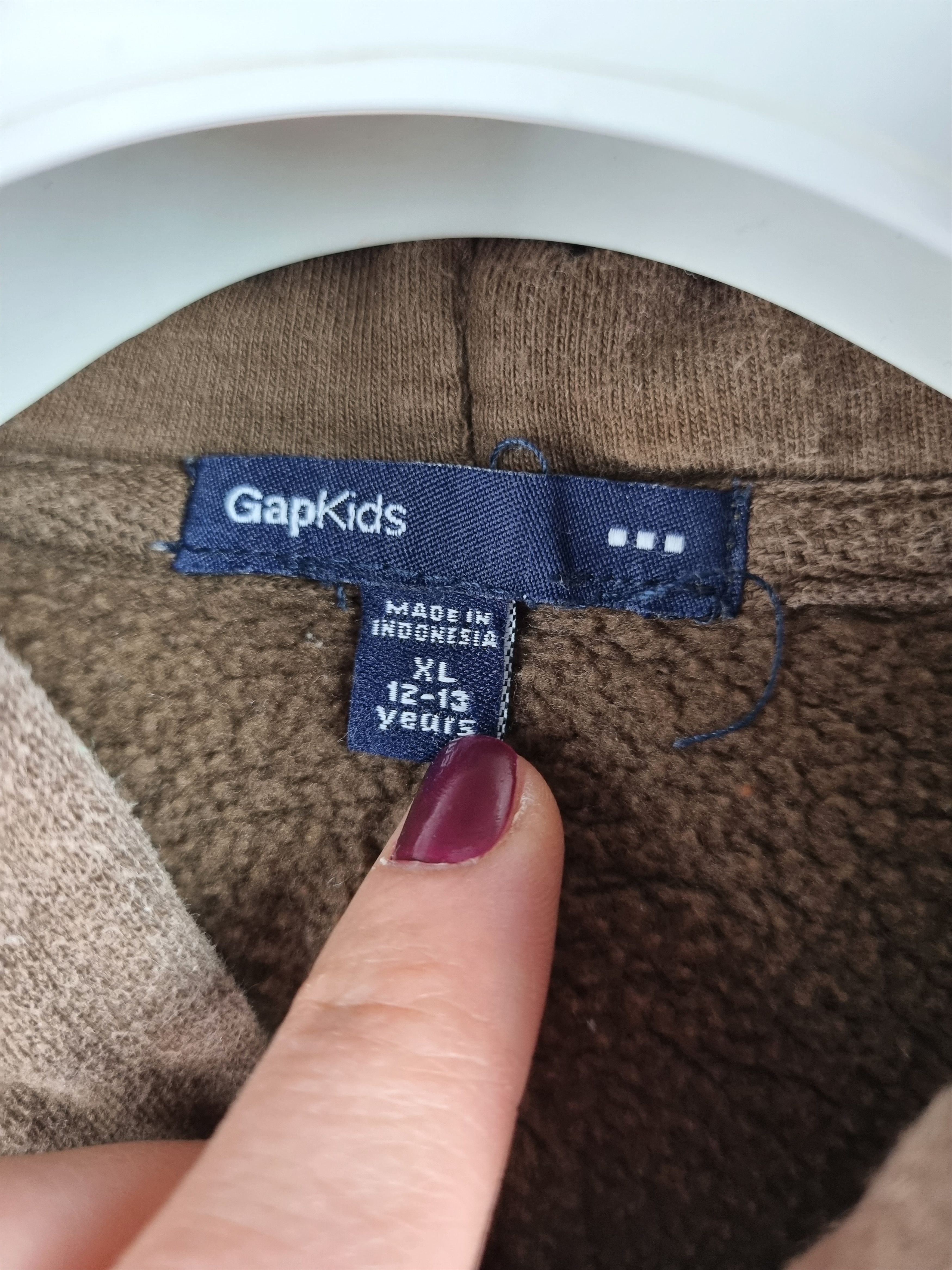 Gap Vintage GAP Spell out Logo Zip up Hoodie Brown Size US S / EU 44-46 / 1 - 7 Thumbnail