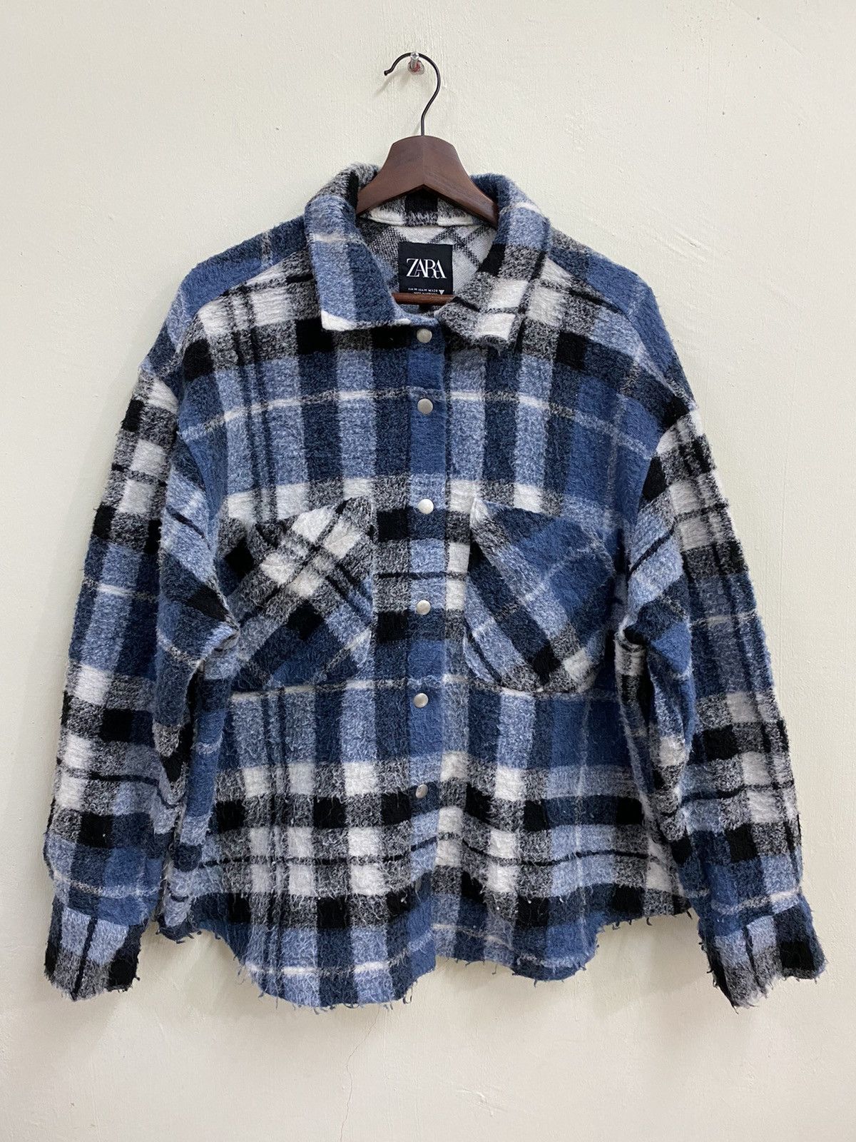 Flannel Zara Wool Fleece Checkered Flannel Size US M / EU 48-50 / 2 - 1 Thumbnail
