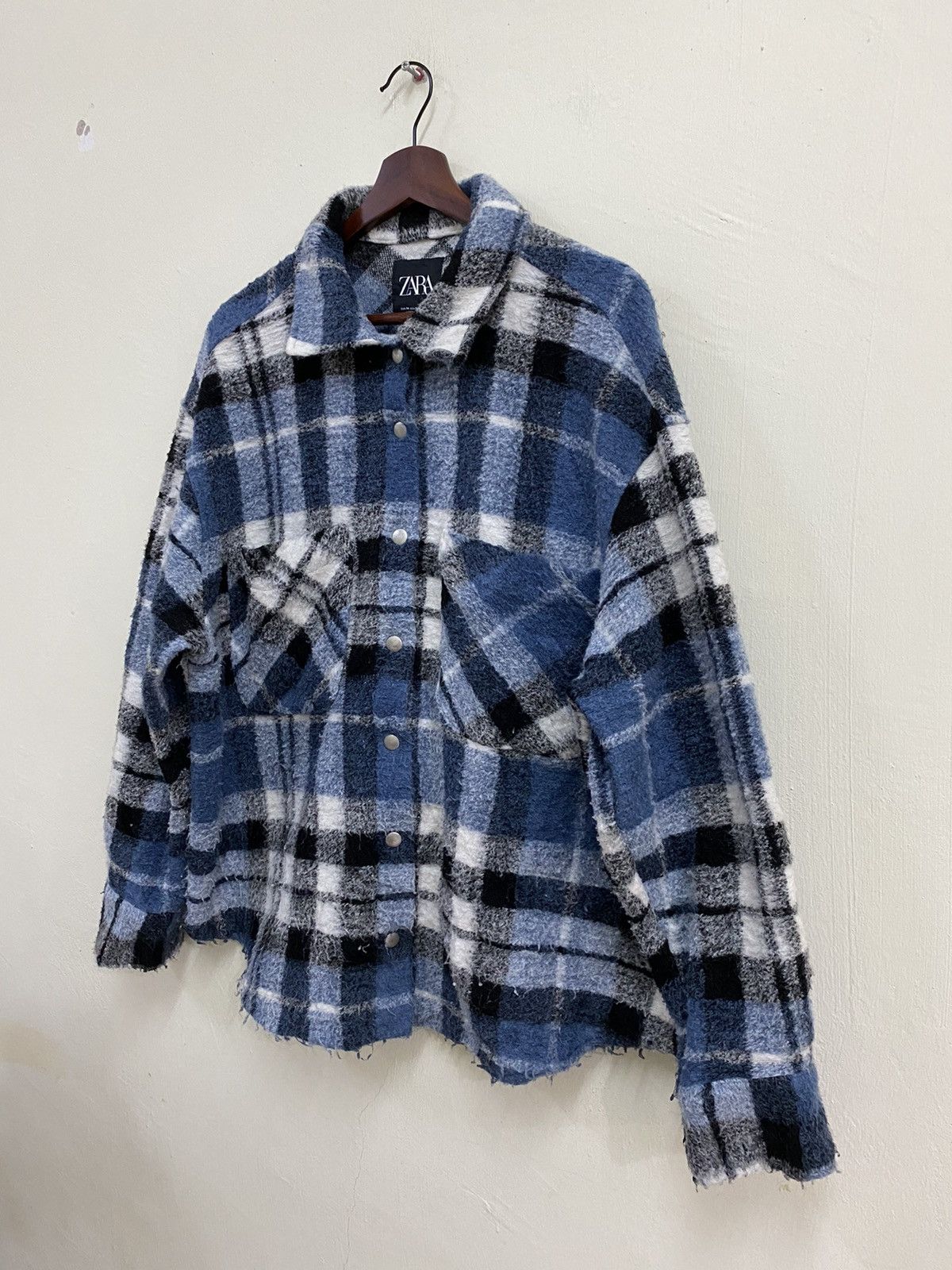 Flannel Zara Wool Fleece Checkered Flannel Size US M / EU 48-50 / 2 - 3 Thumbnail