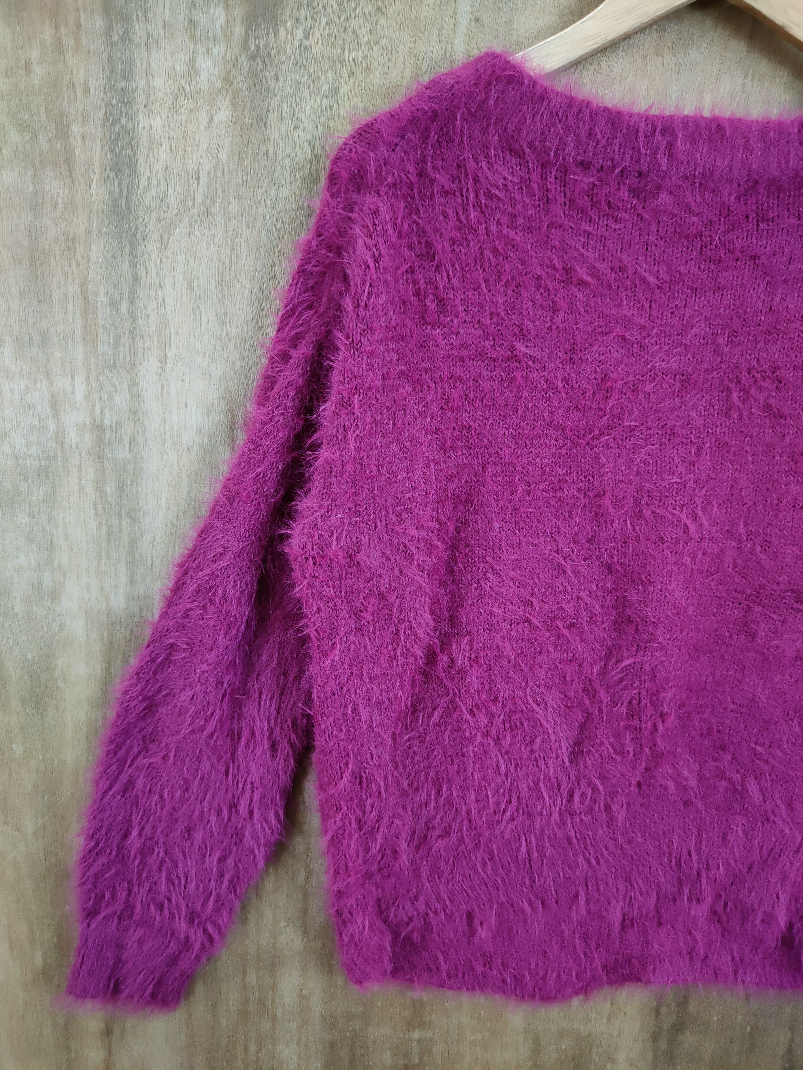 Vintage D Lowrys Farm mohair soft fur shag shaggy knitwear #46-923 Size L / US 10 / IT 46 - 10 Thumbnail