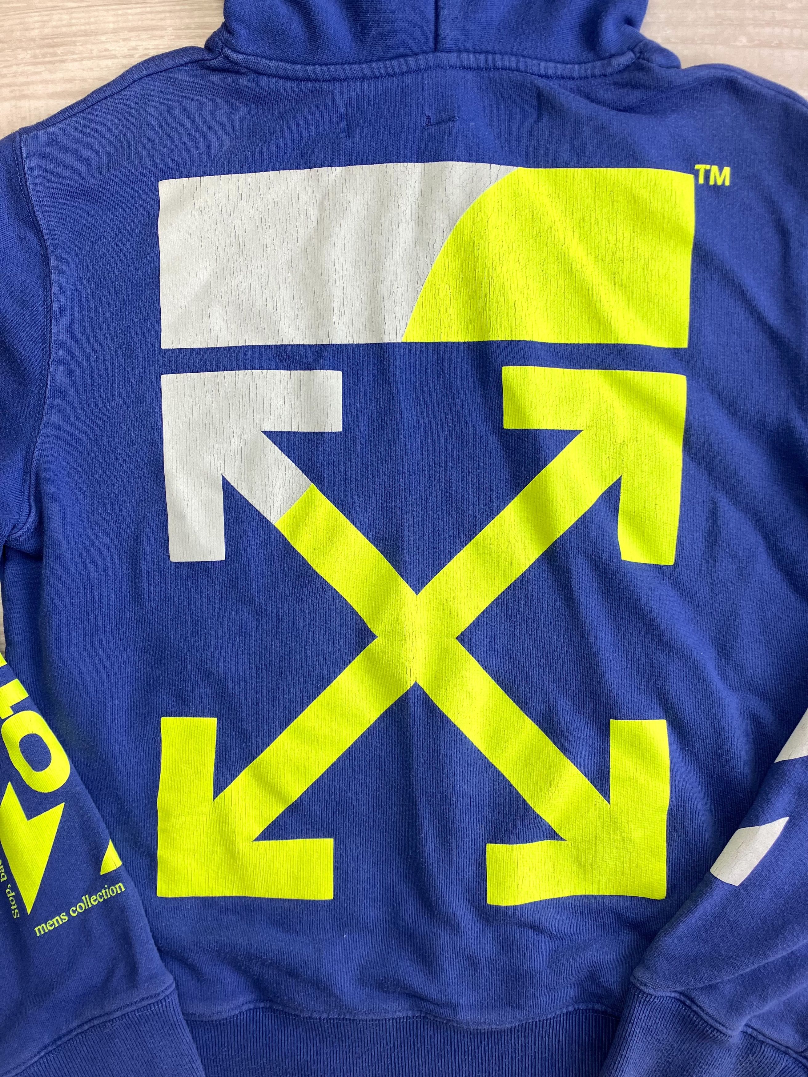 Off-White Off-White Blue Gradient logo White Yellow Pullover Hoodie Size US S / EU 44-46 / 1 - 3 Thumbnail