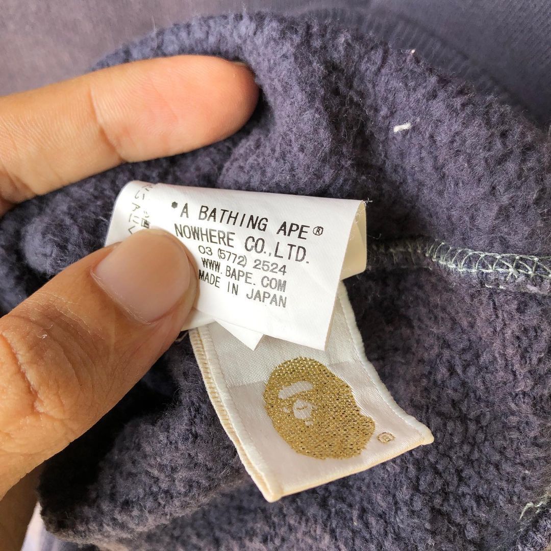 Bape × Vintage Bape A Bathing Ape Embroidered Crewneck Size US L / EU 52-54 / 3 - 4 Thumbnail
