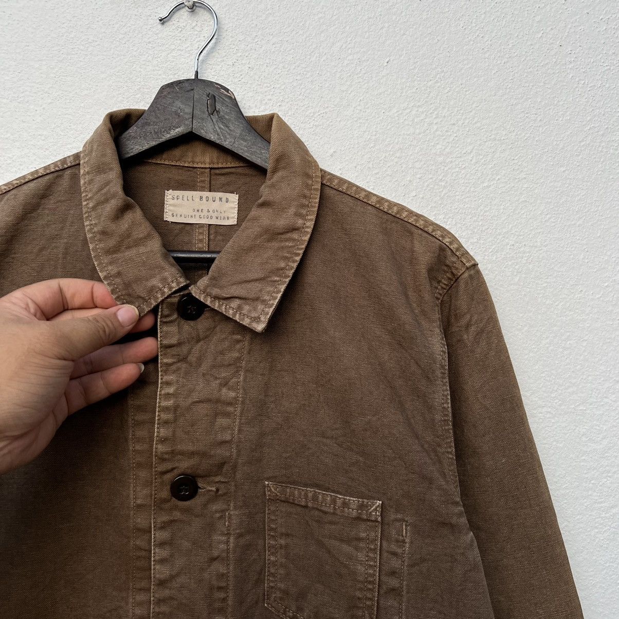 Japanese Brand VINTAGE HIKORY CHORE JACKET SPELLBOUND GENUINE GOOD WEAR Size US L / EU 52-54 / 3 - 6 Thumbnail