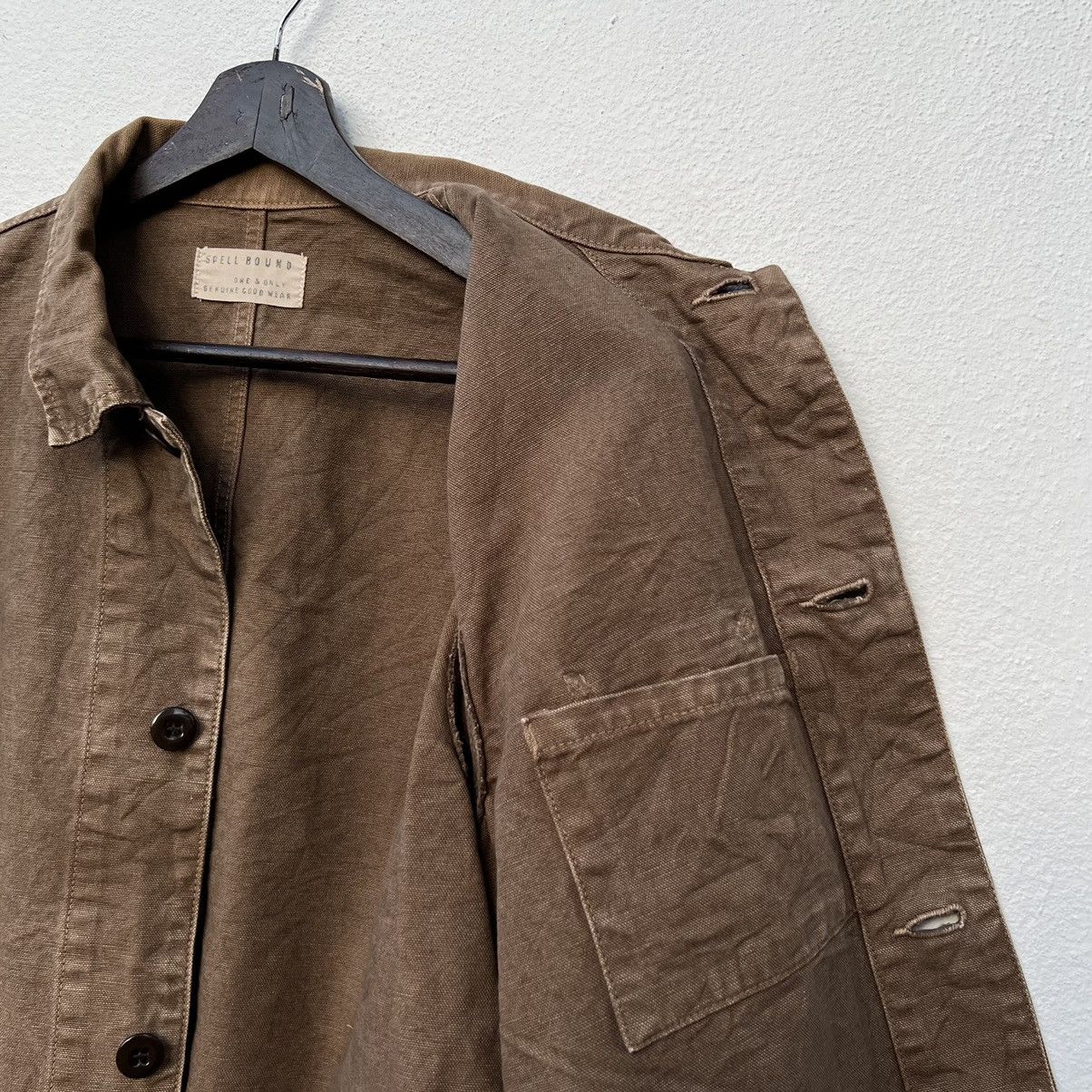 Japanese Brand VINTAGE HIKORY CHORE JACKET SPELLBOUND GENUINE GOOD WEAR Size US L / EU 52-54 / 3 - 14 Thumbnail