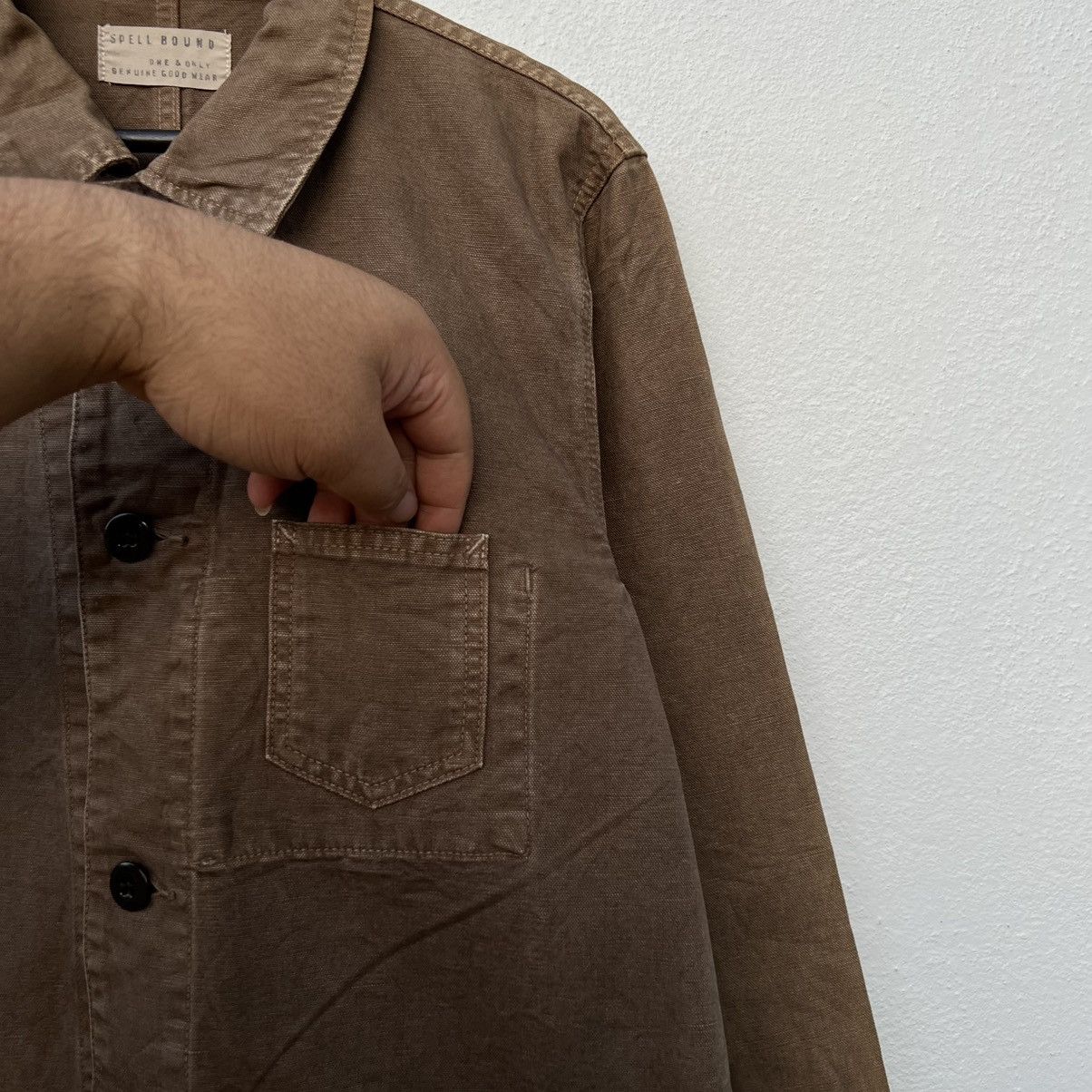 Japanese Brand VINTAGE HIKORY CHORE JACKET SPELLBOUND GENUINE GOOD WEAR Size US L / EU 52-54 / 3 - 7 Thumbnail