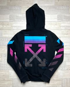 Off white black gradient zipped clearance hoodie