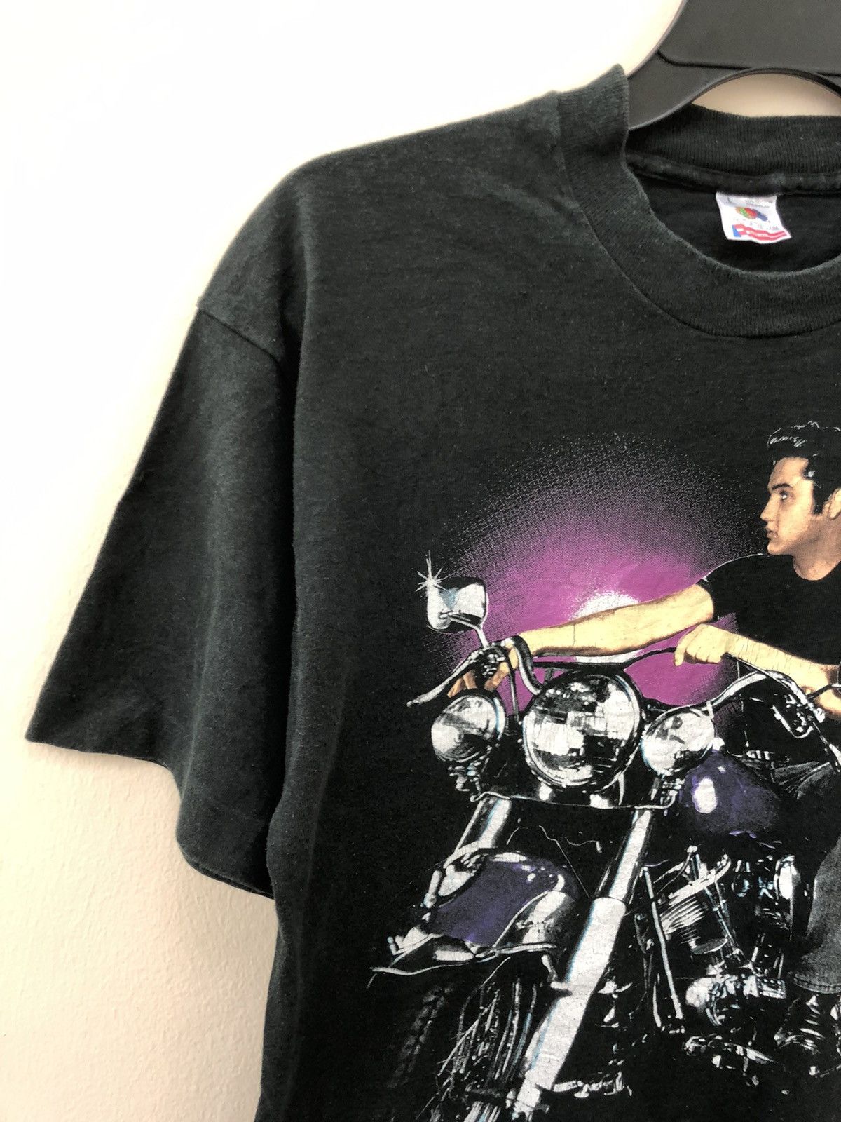 Band Tees × Fruit Of The Loom Vintage 90s Elvis Presley single stich tees Size US L / EU 52-54 / 3 - 4 Thumbnail