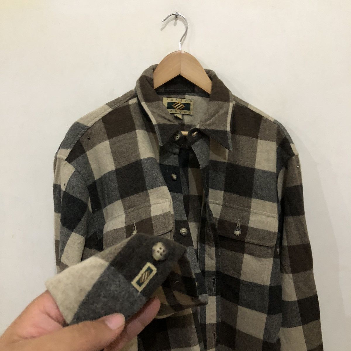 Flannel Joseph Abboud Flannel Tartan Design Shirt Button Ups Size US L / EU 52-54 / 3 - 9 Thumbnail