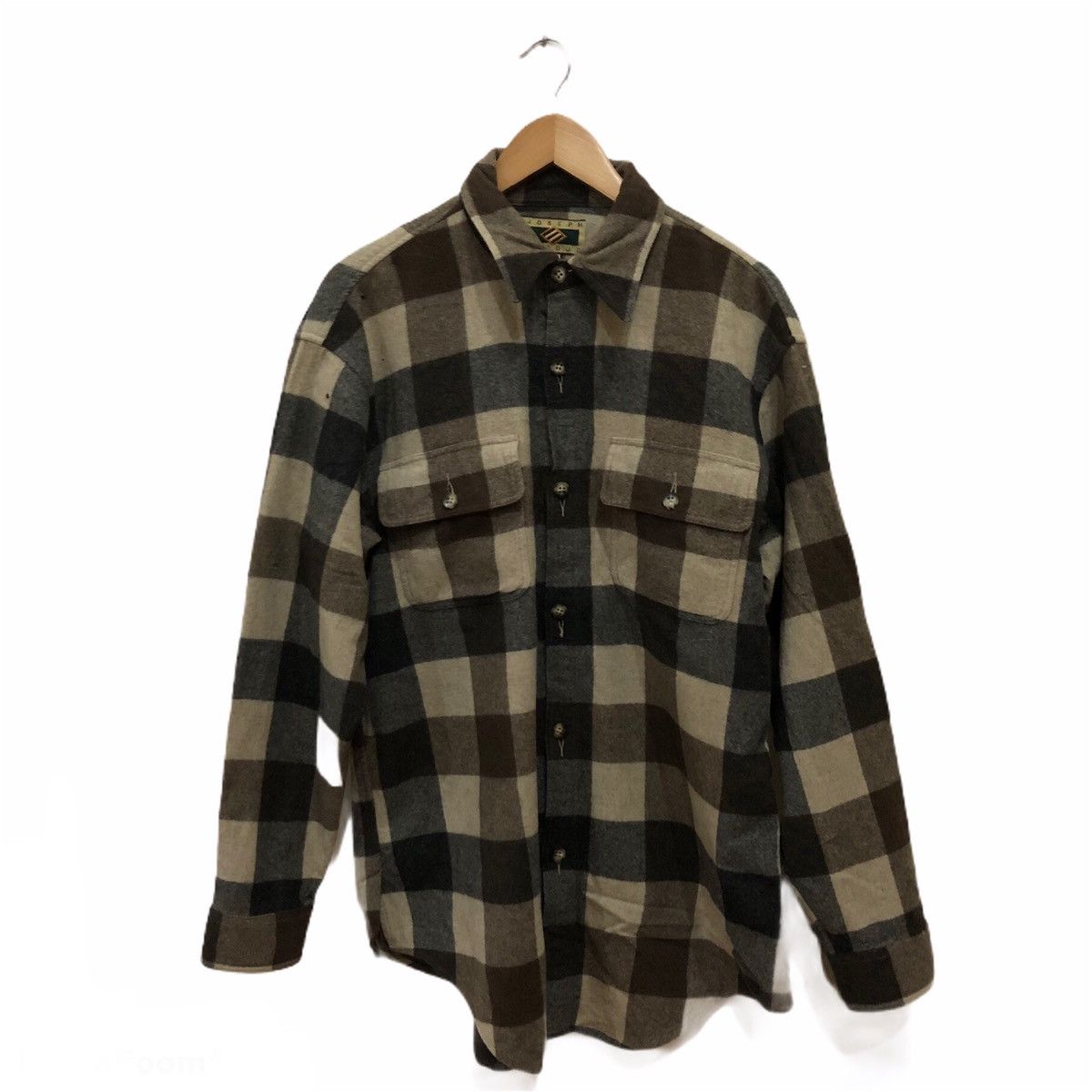 Joseph Abboud Flannel Tartan Design Shirt Button Ups