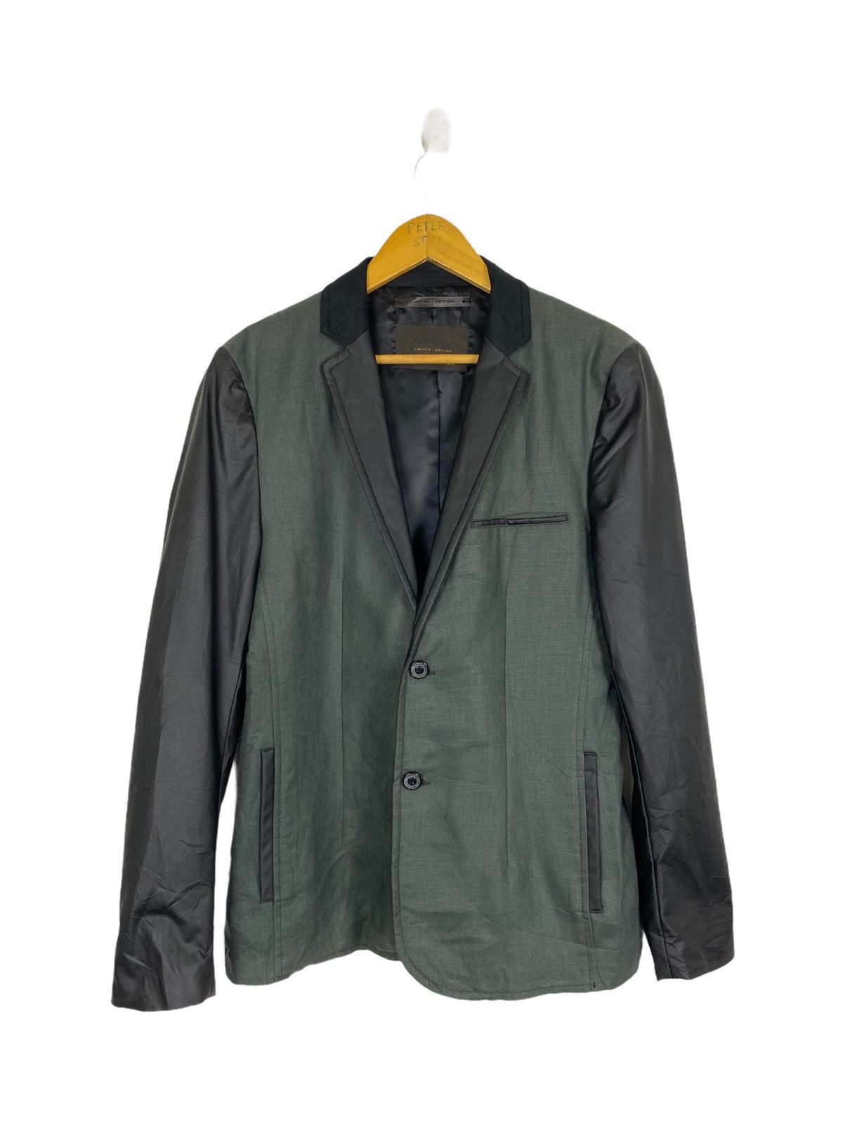 Zara Zara Limited Edition Man’s Jacket PU Sleeve Nice Design Size US M / EU 48-50 / 2 - 2 Thumbnail