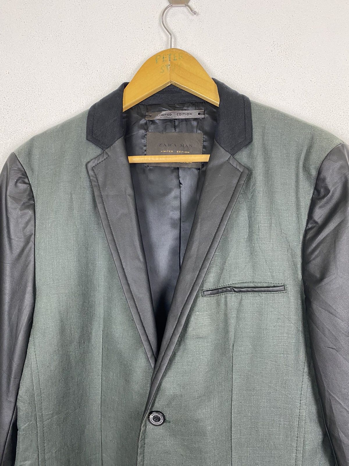 Zara Zara Limited Edition Man’s Jacket PU Sleeve Nice Design Size US M / EU 48-50 / 2 - 6 Thumbnail