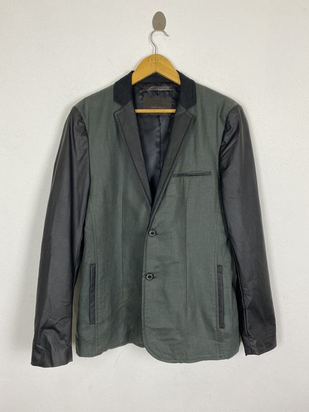 Zara Zara Limited Edition Man’s Jacket PU Sleeve Nice Design Size US M / EU 48-50 / 2 - 3 Thumbnail