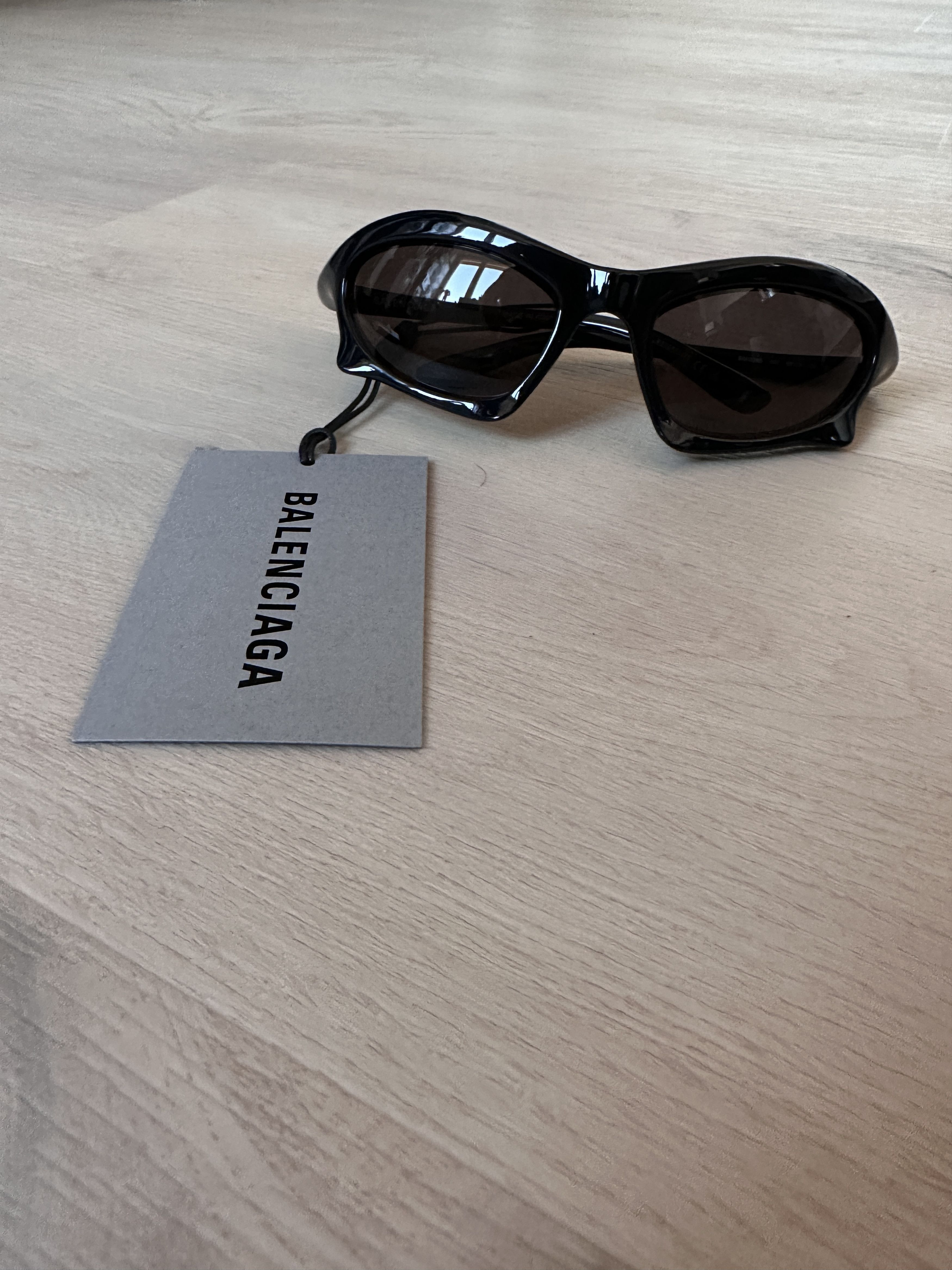 image of Balenciaga Bat Sunglasses in Black, Men's