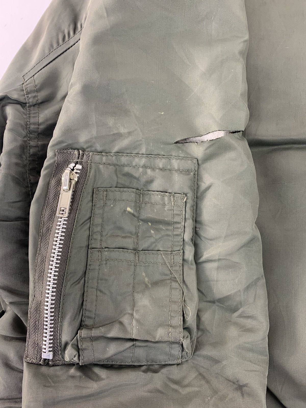 Japanese Brand 90s Bomber Flight Down Jacket MA-1 Military Quilted Inner Size US M / EU 48-50 / 2 - 5 Thumbnail