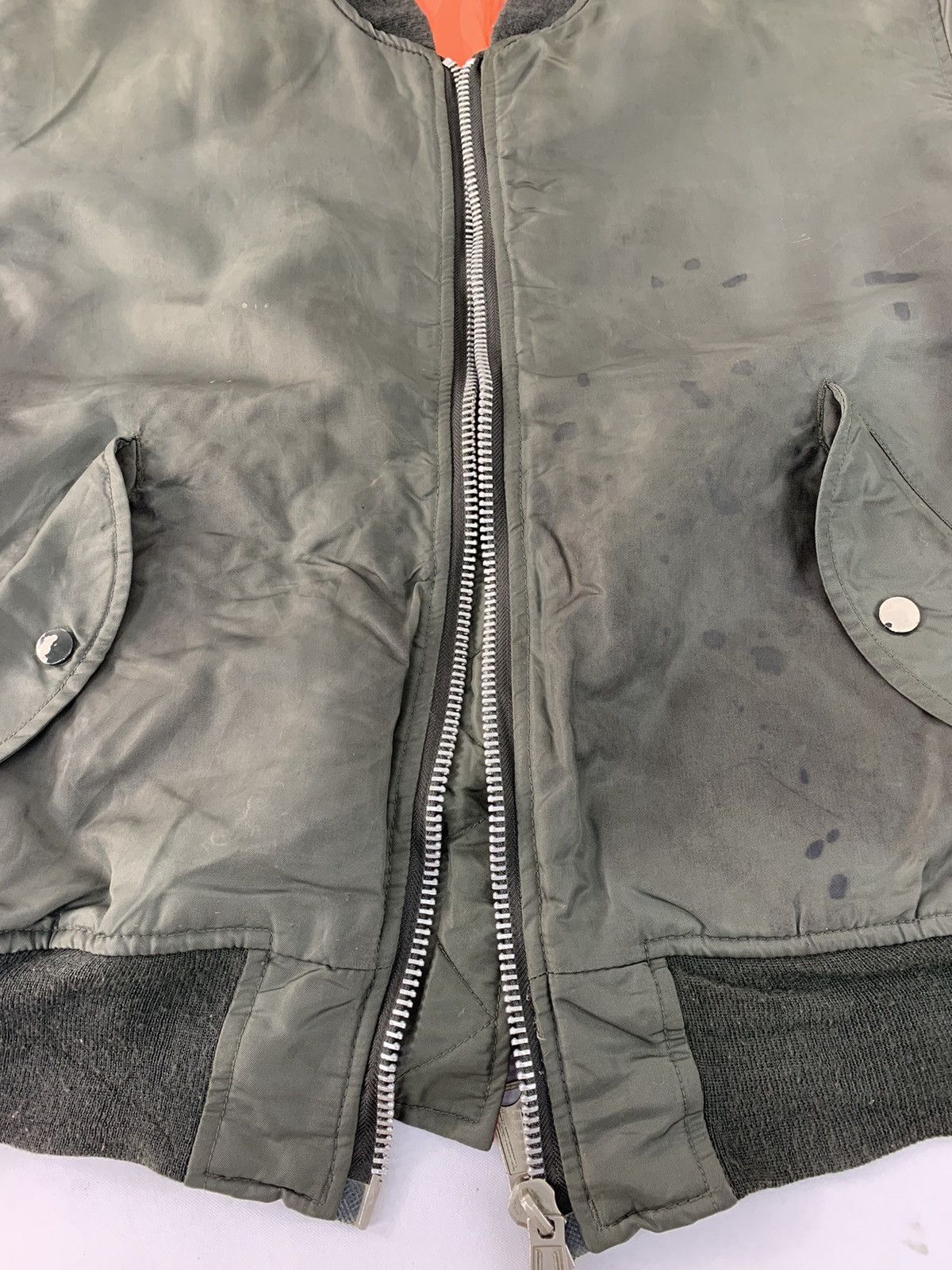 Japanese Brand 90s Bomber Flight Down Jacket MA-1 Military Quilted Inner Size US M / EU 48-50 / 2 - 10 Thumbnail