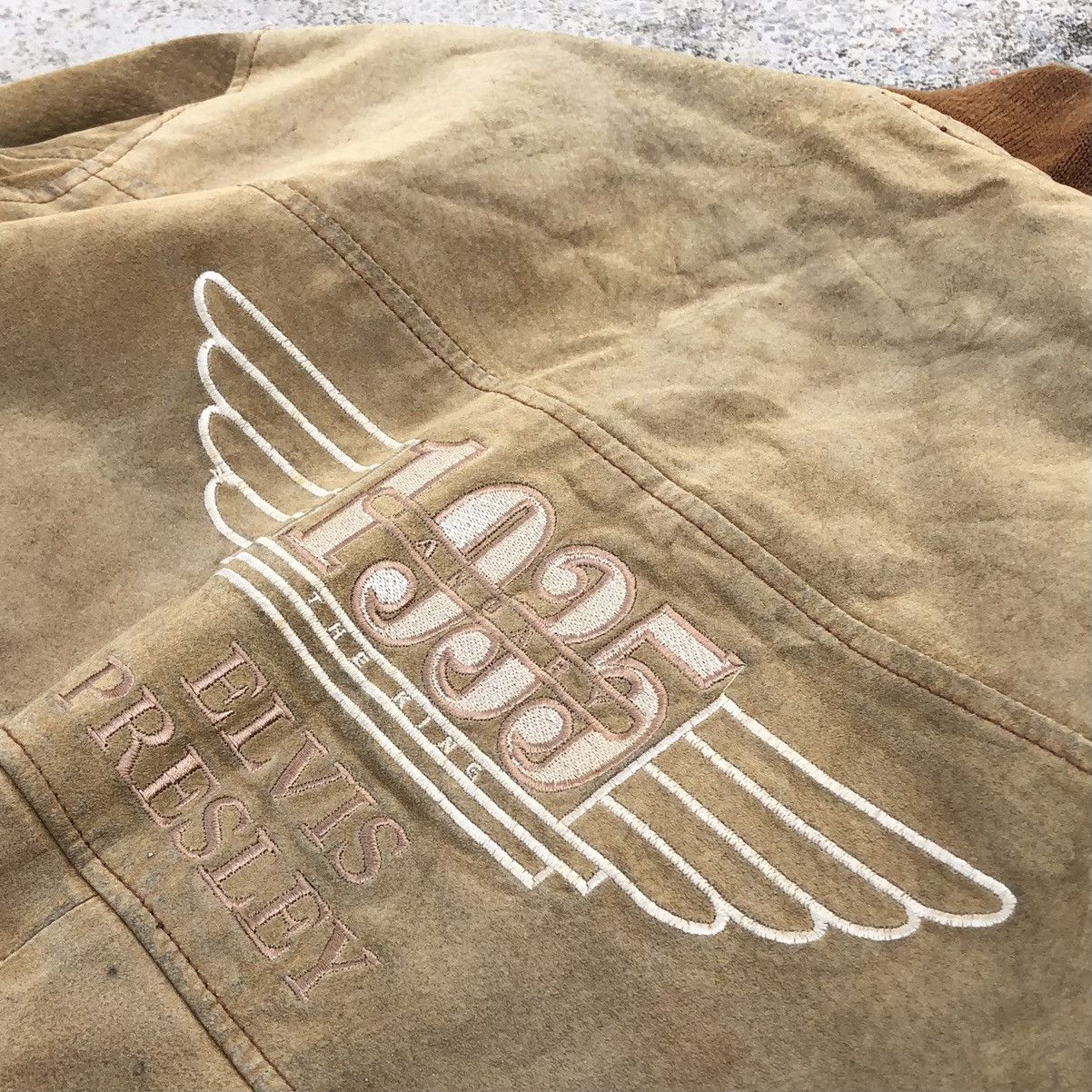 Genuine Leather Vintage 1935 The King ELVIS PRESLEY Leather Bomber Jacket Size US M / EU 48-50 / 2 - 7 Thumbnail
