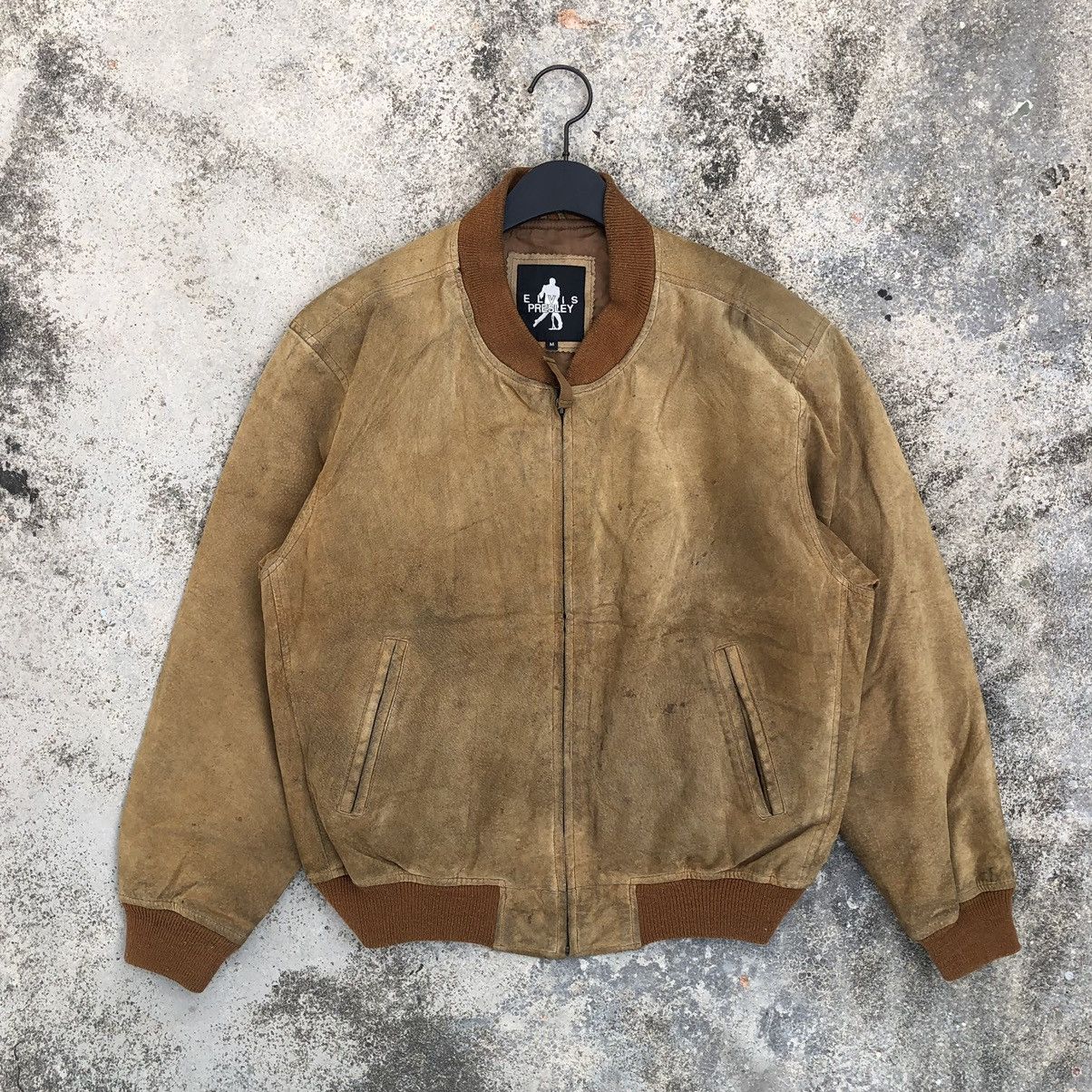 Genuine Leather Vintage 1935 The King ELVIS PRESLEY Leather Bomber Jacket Size US M / EU 48-50 / 2 - 2 Thumbnail