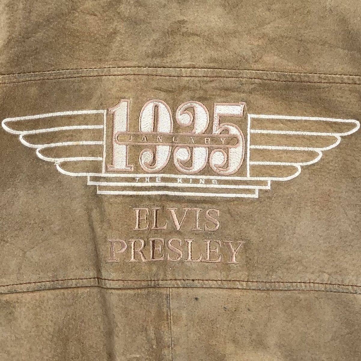 Genuine Leather Vintage 1935 The King ELVIS PRESLEY Leather Bomber Jacket Size US M / EU 48-50 / 2 - 5 Thumbnail