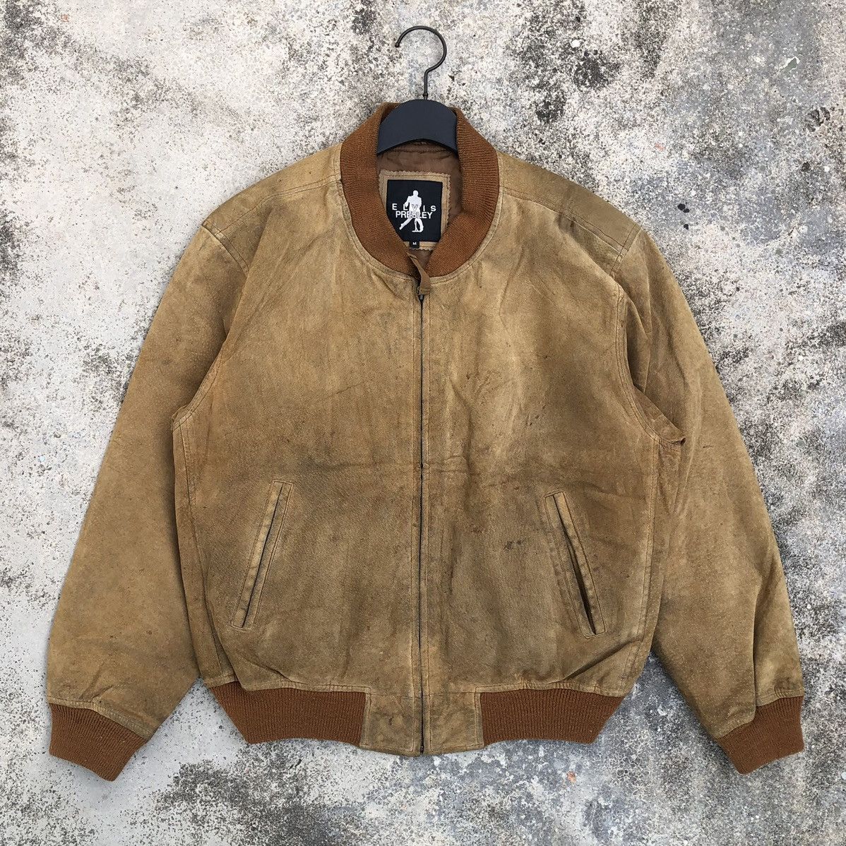 Genuine Leather Vintage 1935 The King ELVIS PRESLEY Leather Bomber Jacket Size US M / EU 48-50 / 2 - 1 Thumbnail