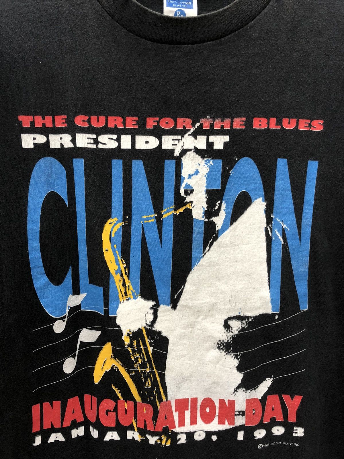 Band Tees × Vintage Vintage 90s CLINTON -The Cure for the Blues PRESIDENT Size US XL / EU 56 / 4 - 3 Thumbnail