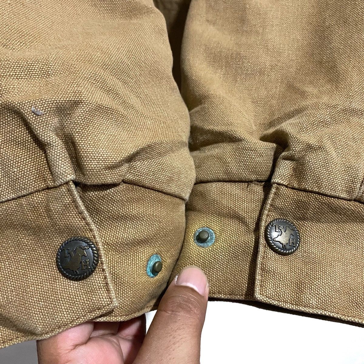 Vintage Vtg Tuff Hedeman Bull Rider Cripple Creek Workwear Chore Size US L / EU 52-54 / 3 - 4 Thumbnail