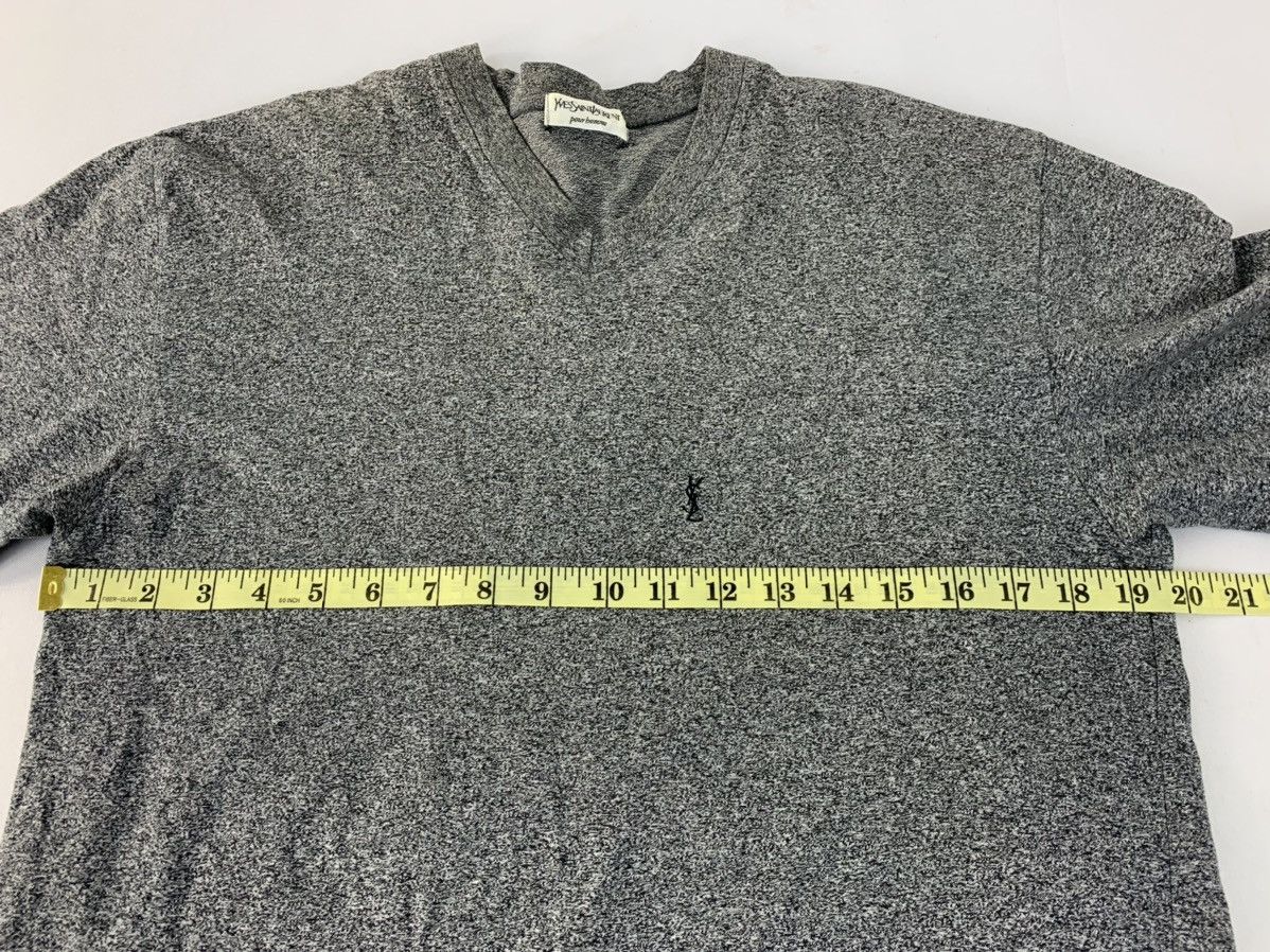 Vintage 90s Yves Saint Lauren Pour Homme Tee Plain Embroidery Design Size US M / EU 48-50 / 2 - 8 Thumbnail